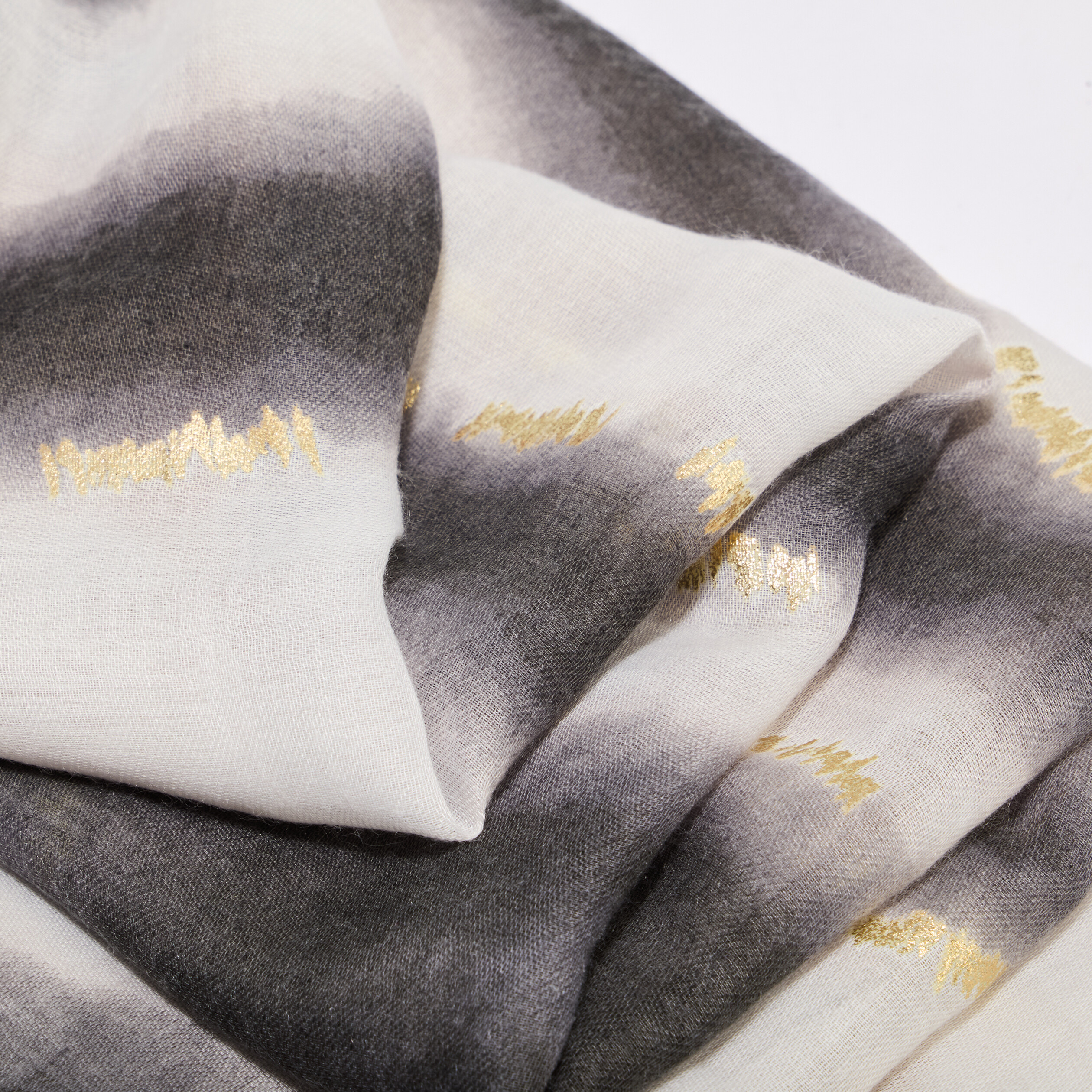 Foulard &agrave; franges courtes taupe femme