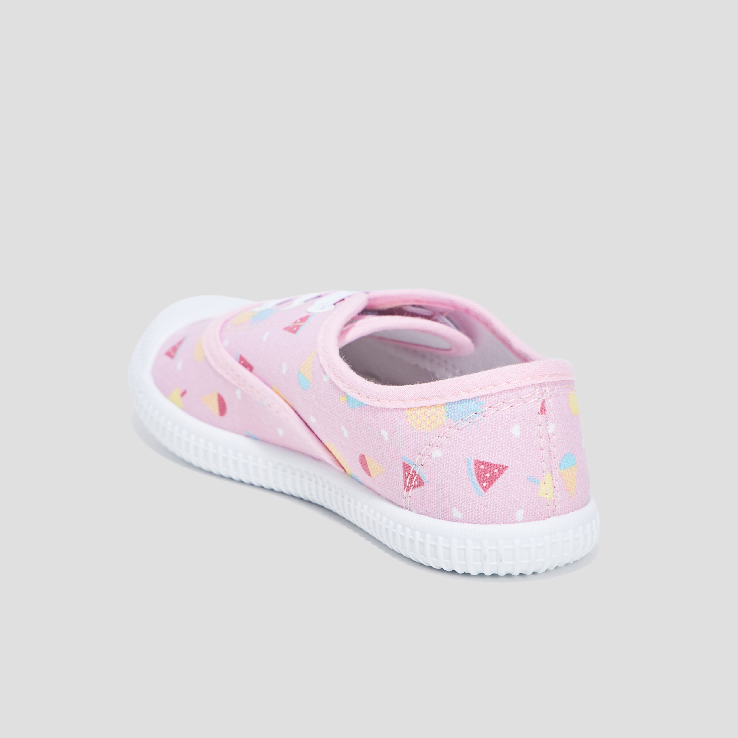 tennis en toile a lacets rose fille Tennis en toile à lacets rose fille