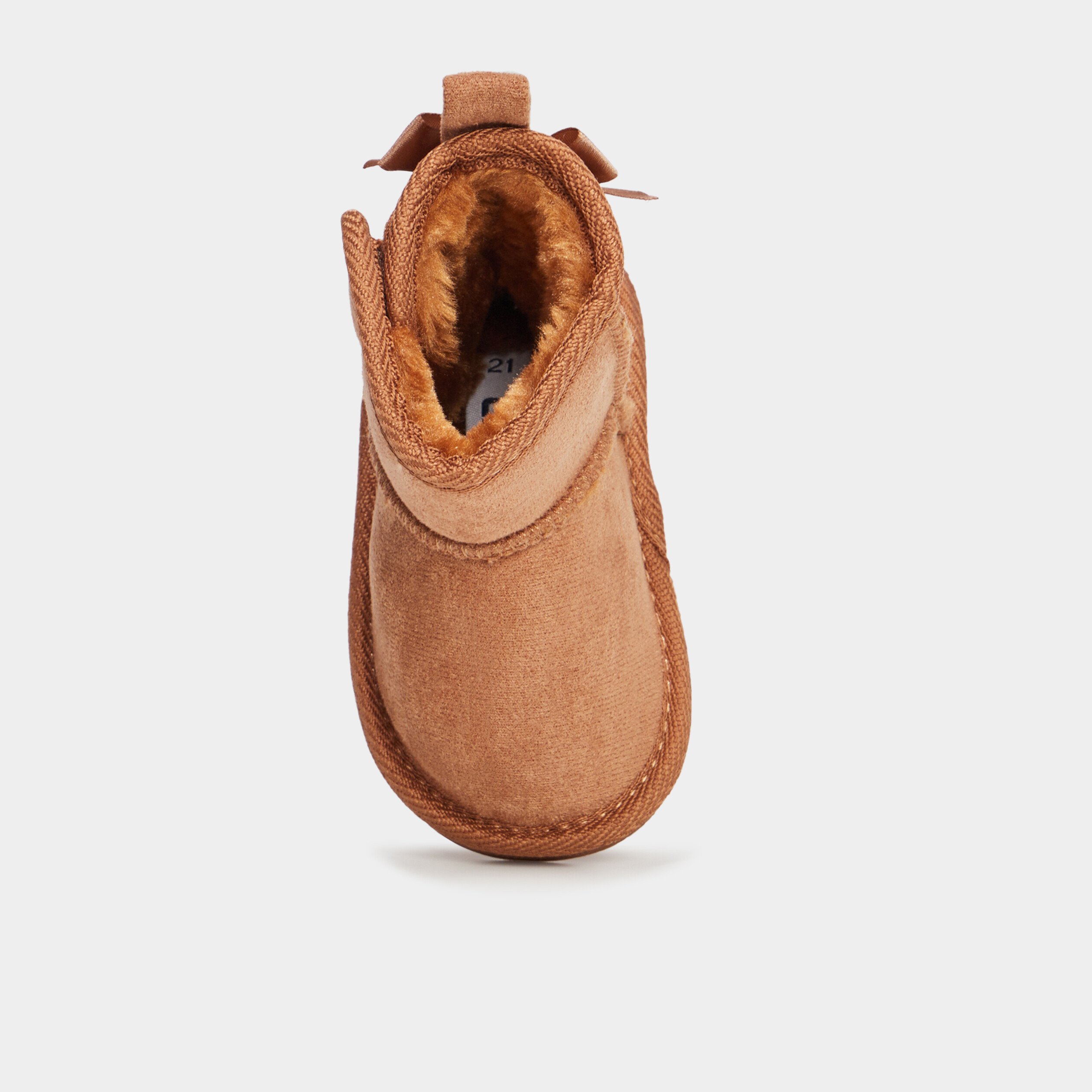 bottines avec noeuds creeks camel bebef Bottines avec noeuds Creeks camel bébé fille