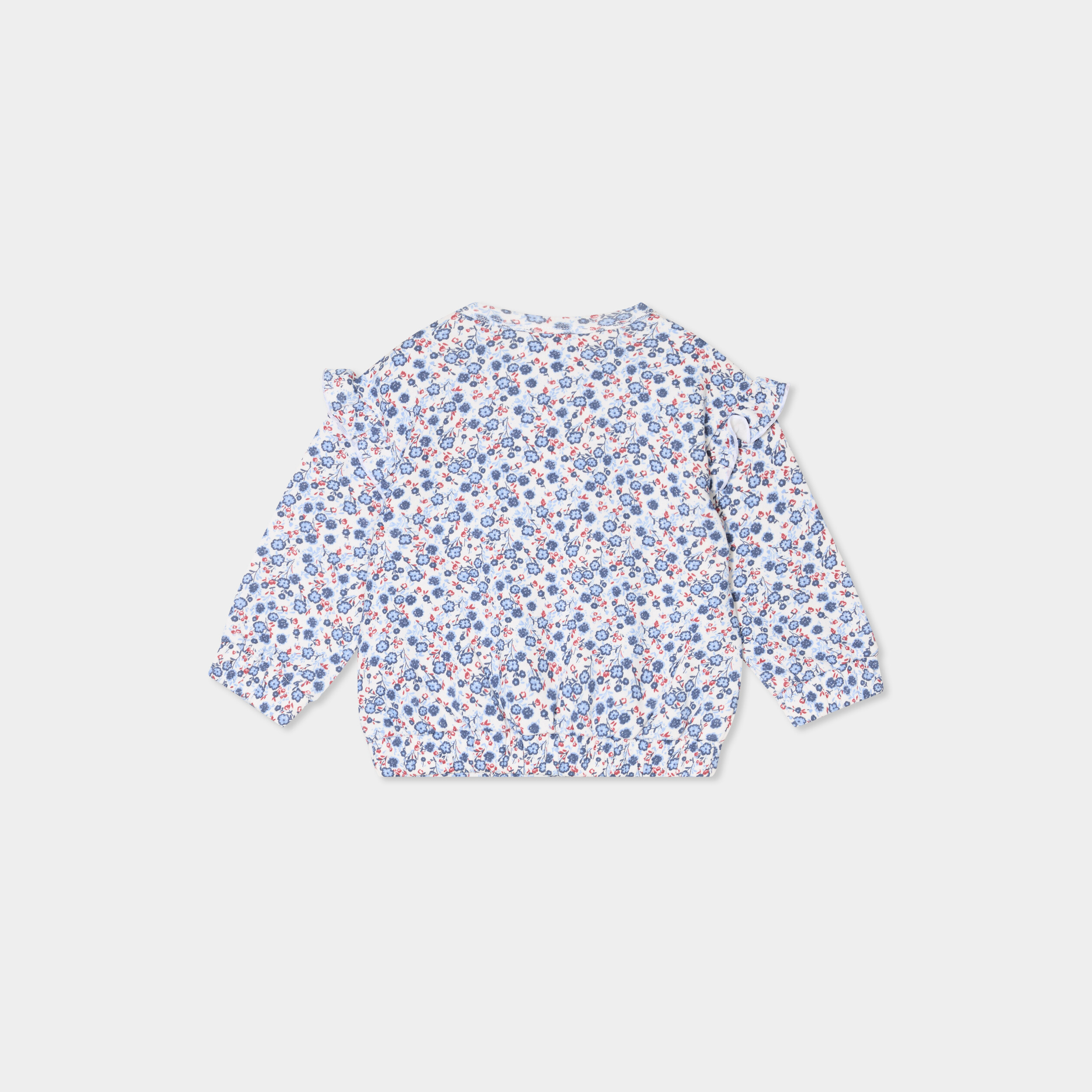 sweat epaules a volants creeks ecru bebef Sweat épaules à volants Creeks ecru bébé fille
