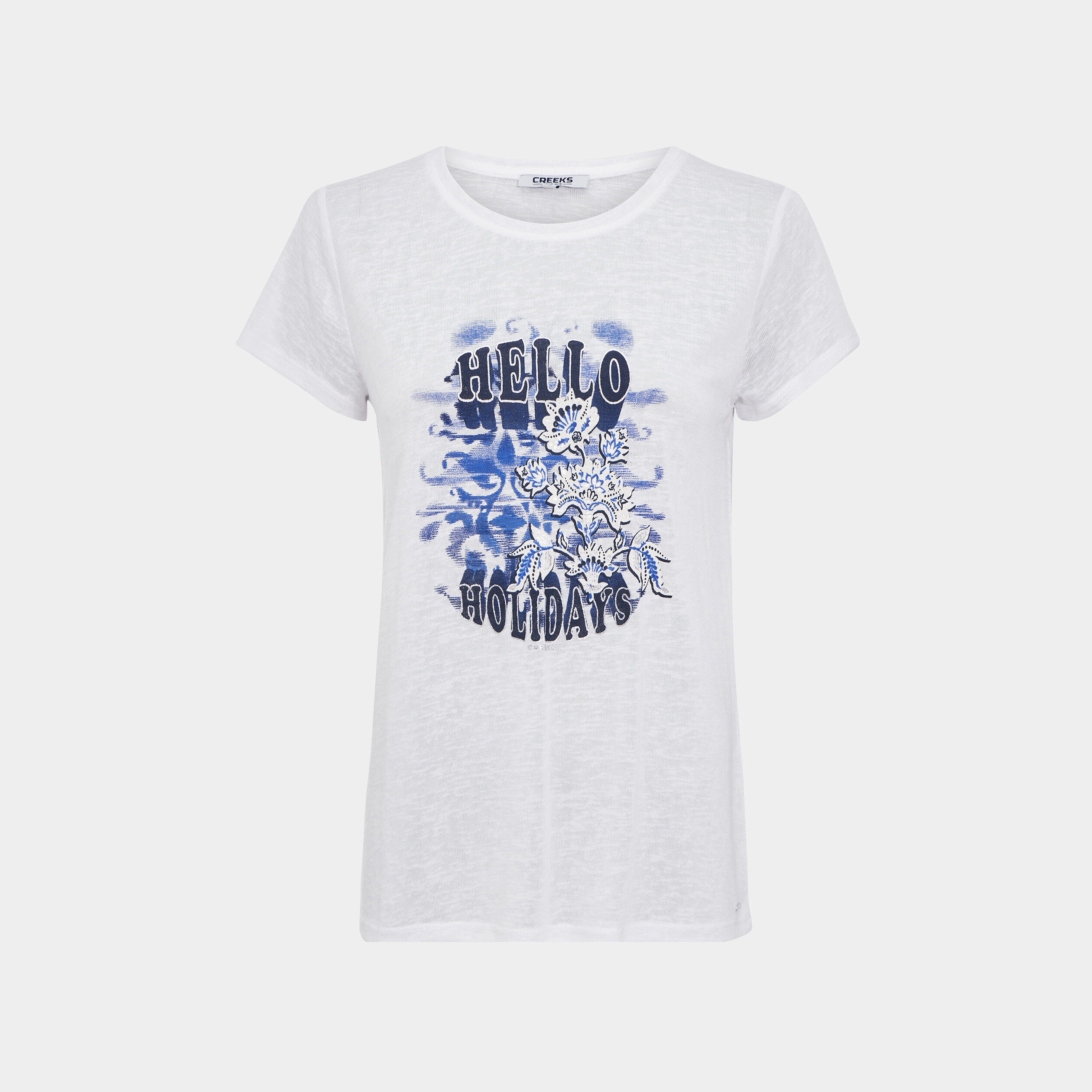 T-shirt manches courtes blanc femme
