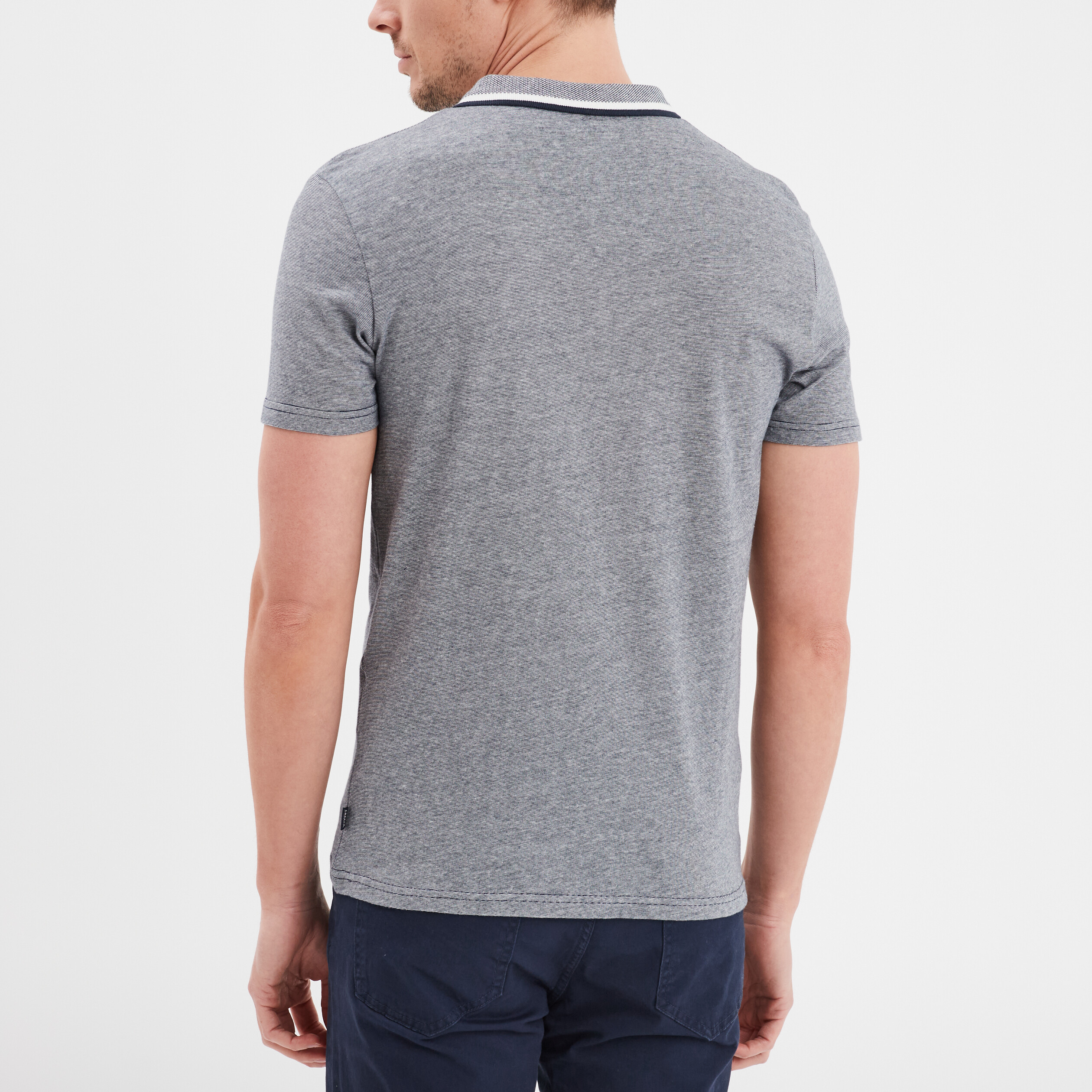 polo manches courtes coton creeks bleu marine homme Polo manches courtes coton Creeks bleu marine homme