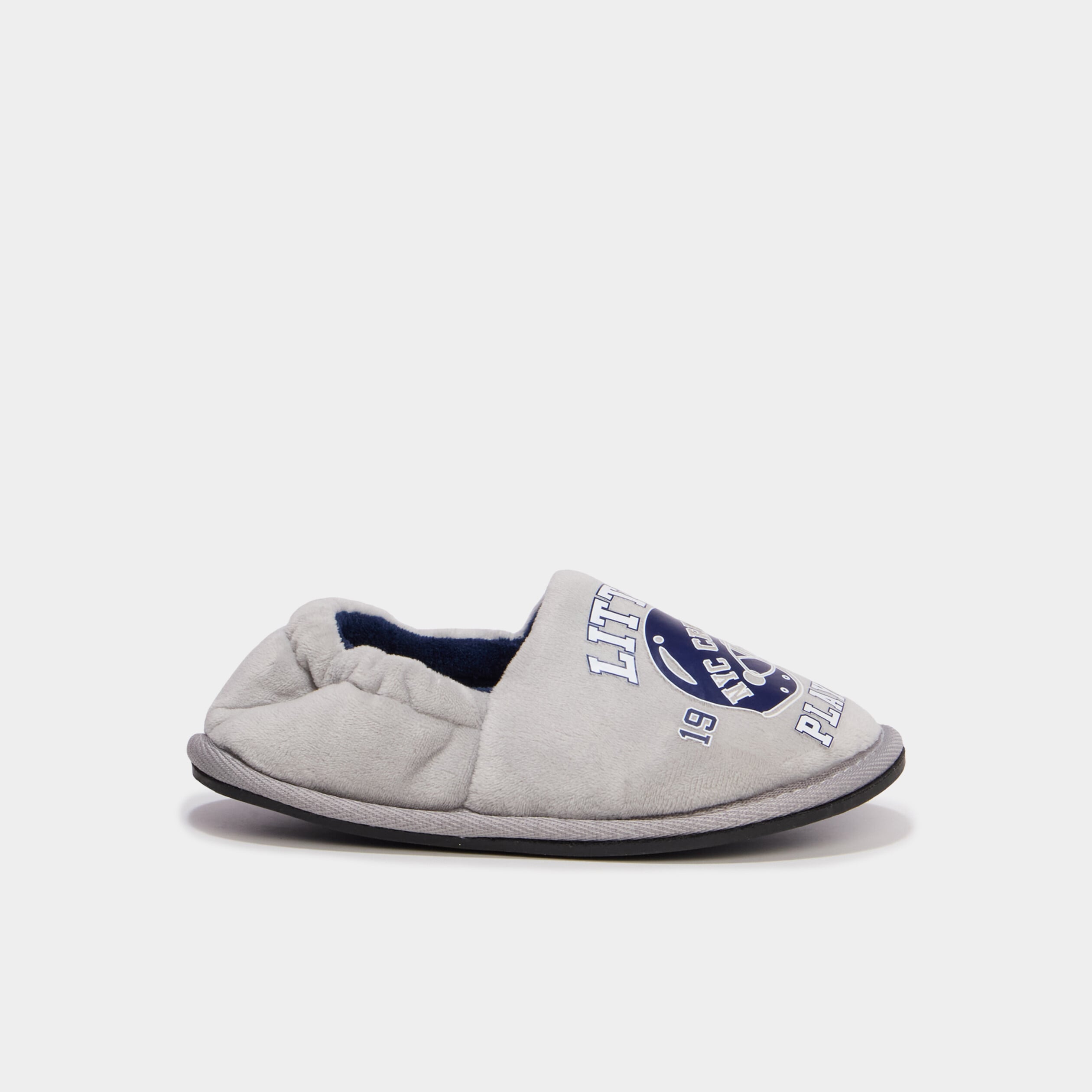 Chaussons effet velours gris clair gar&ccedil;on