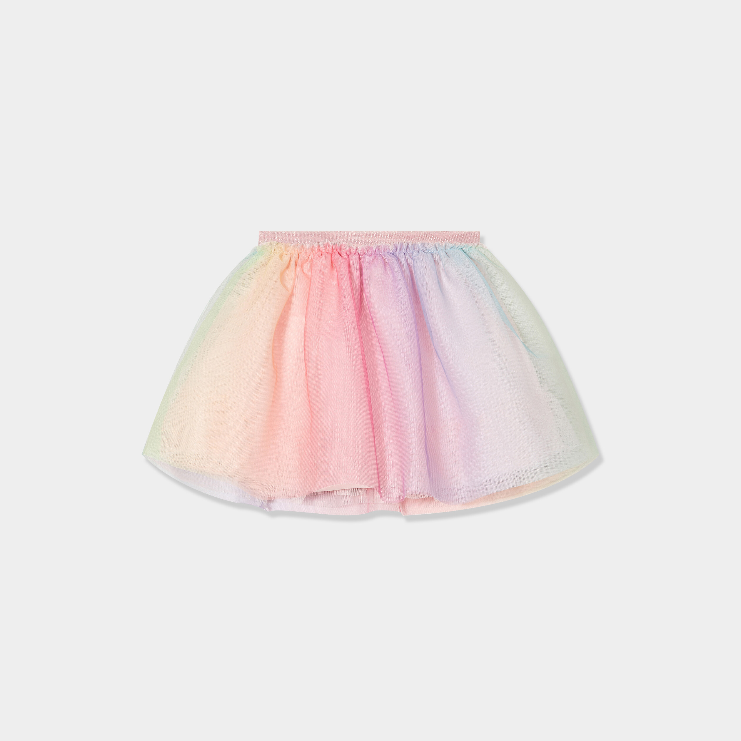 jupe tulle evasee courte multicolore bebef Jupe tulle évasée courte multicolore bébé fille