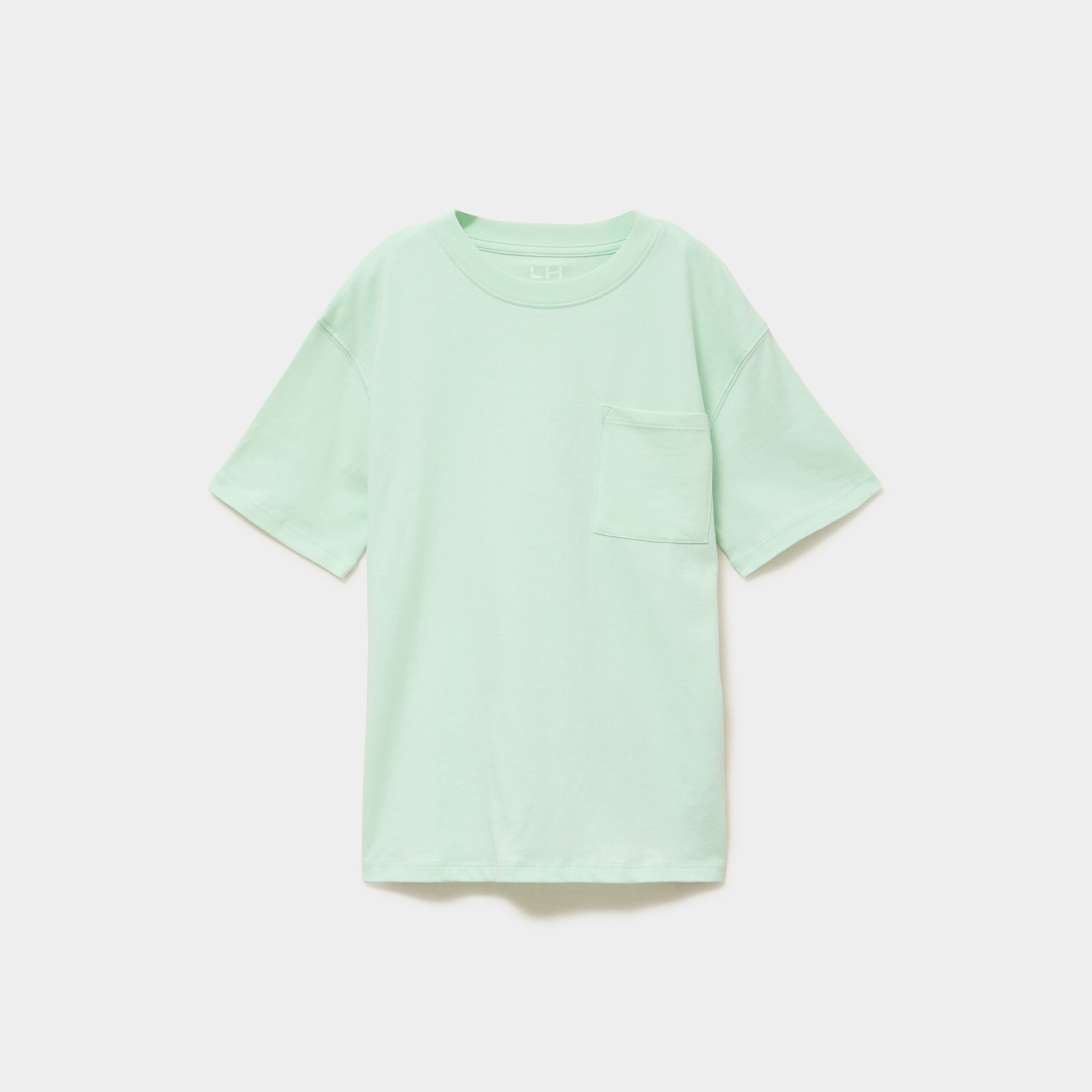 T-shirt oversize 1 poche manches courtes vert pastel gar&ccedil;on