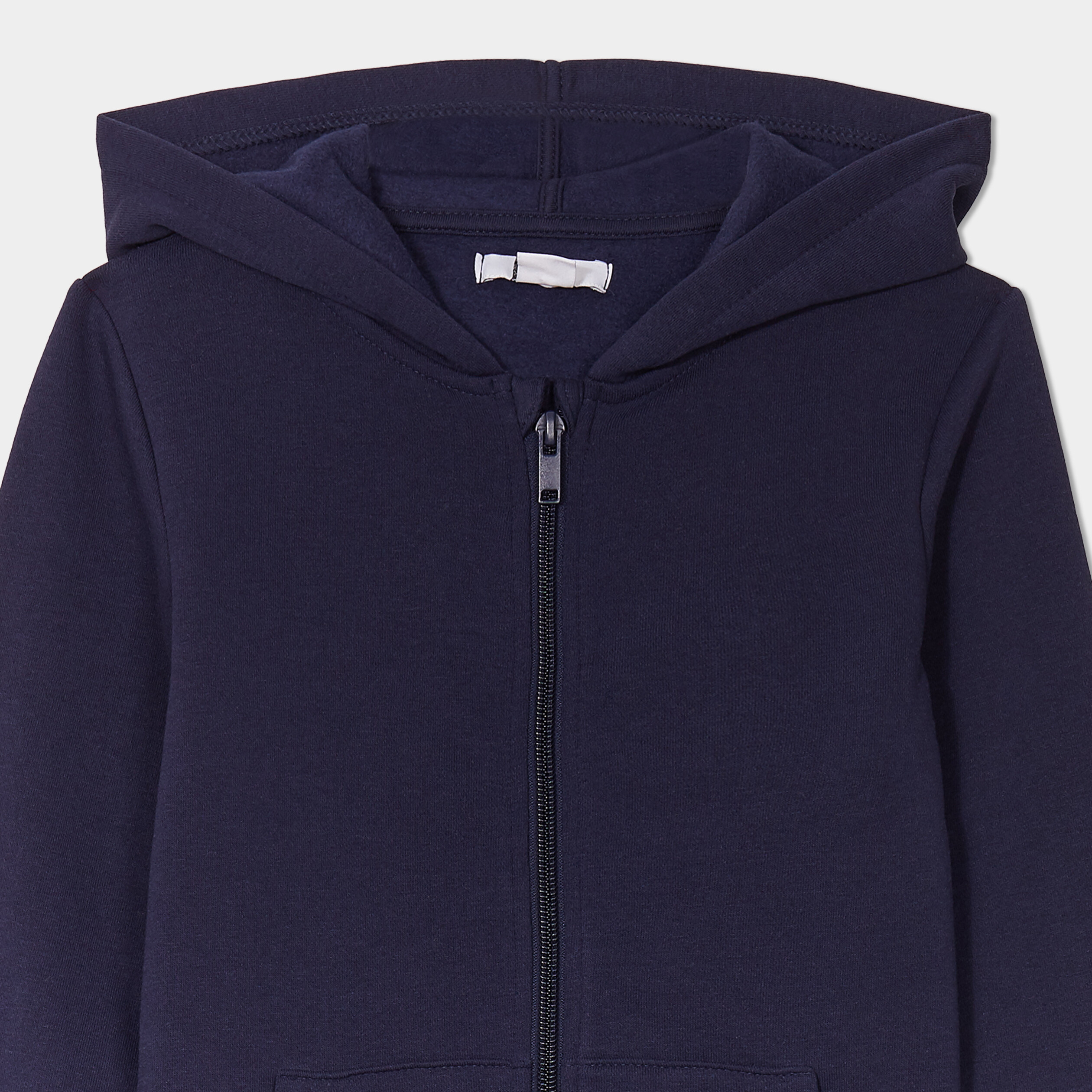 sweat a capuche zippe bleu marine fille Sweat à capuche zippé bleu marine fille
