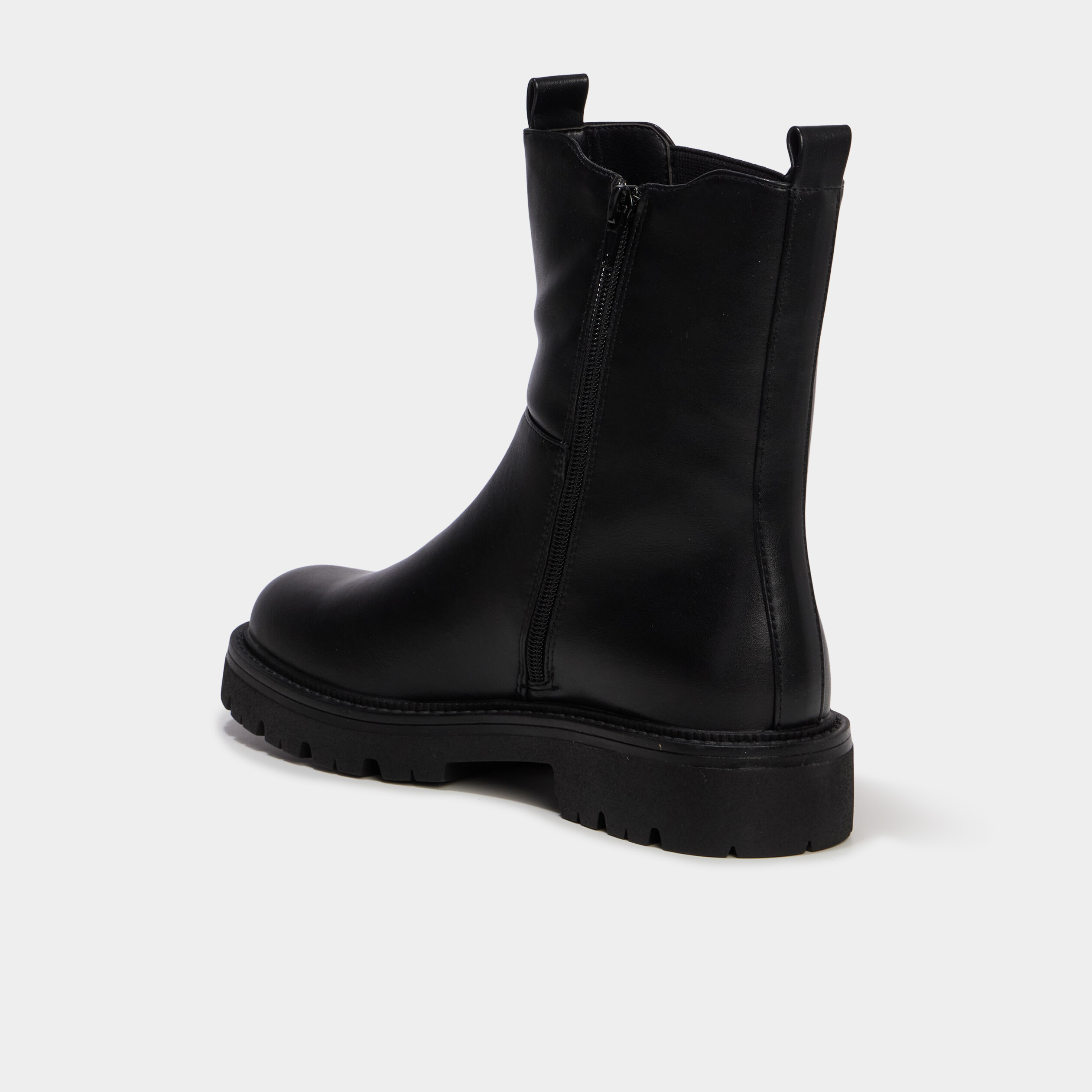 Boots chelsea zipp&eacute;es noir femme