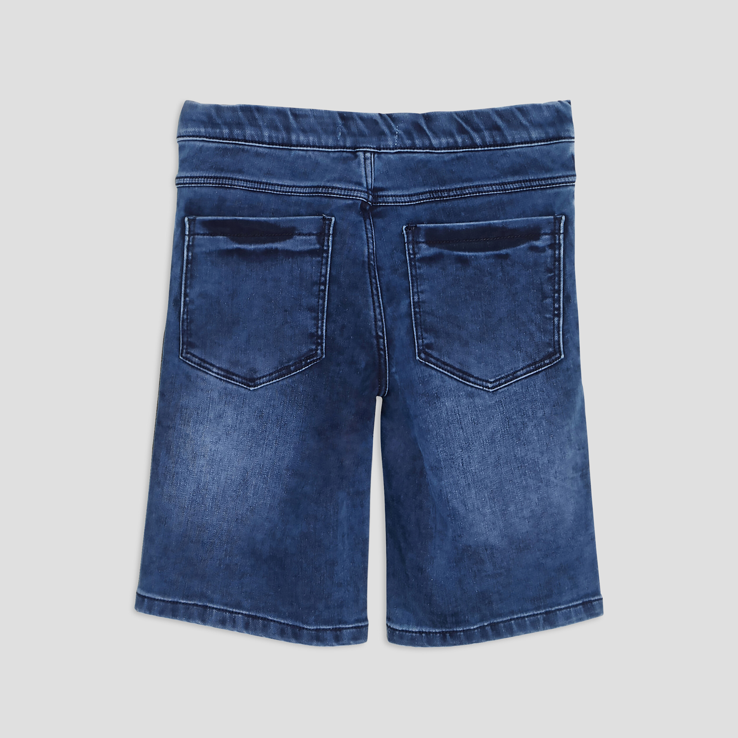 Bermuda droit en jean denim double stone gar&ccedil;on