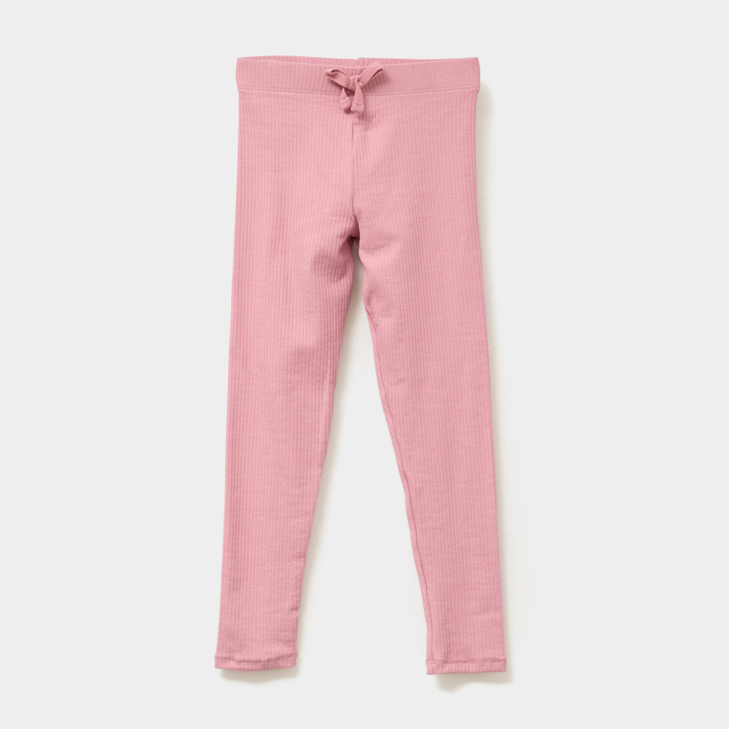 legging cotele coton vieux rose fille Legging côtelé coton vieux rose fille