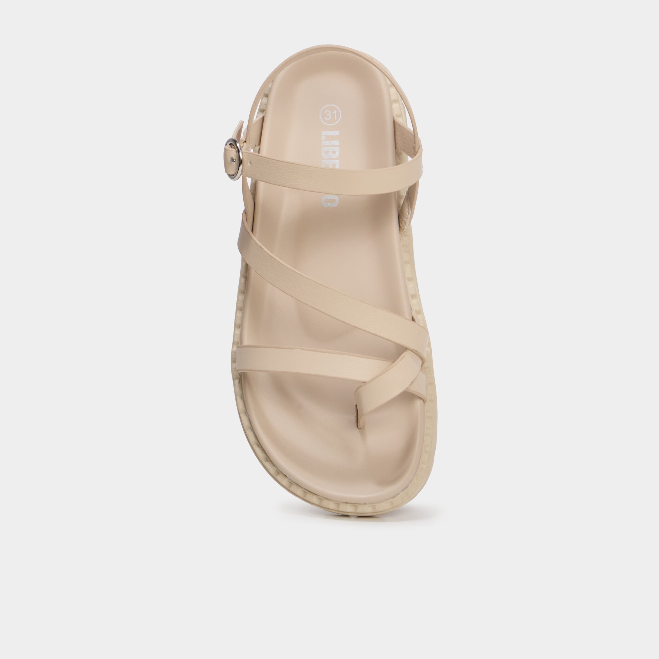 Sandales semelles &eacute;paisses blanc fille