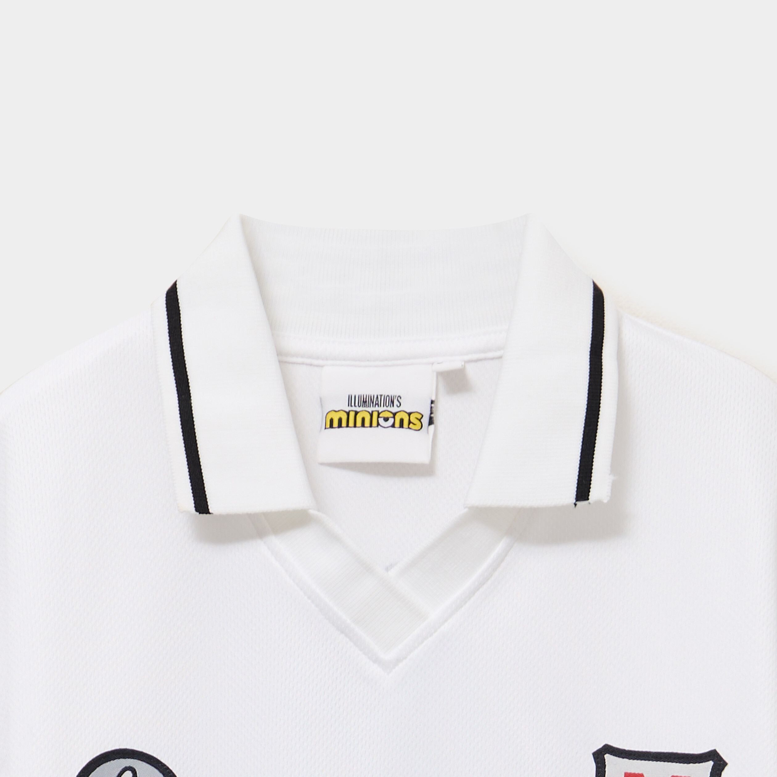 T-shirt col polo manches courtes Minions blanc gar&ccedil;on