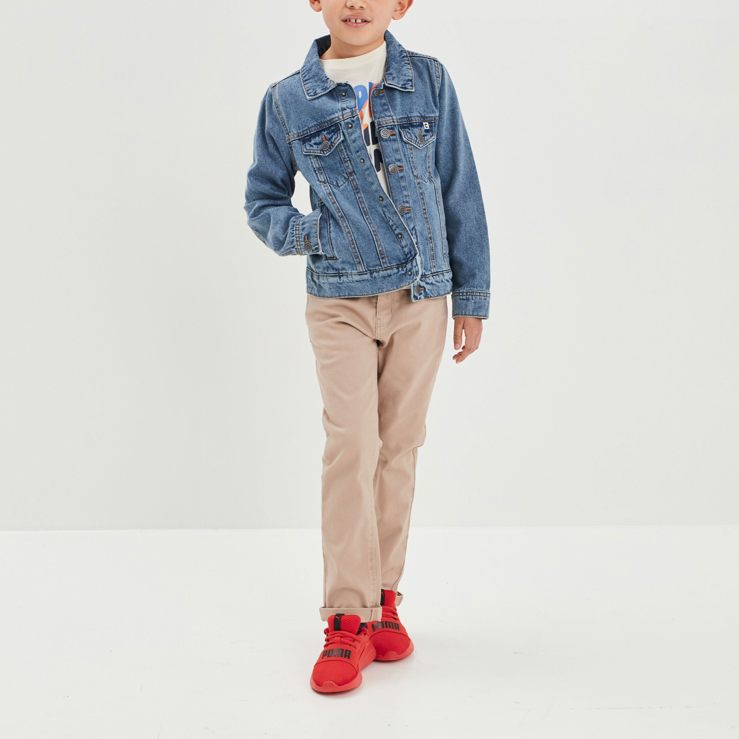 Pantalon regular avec poches sable garçon