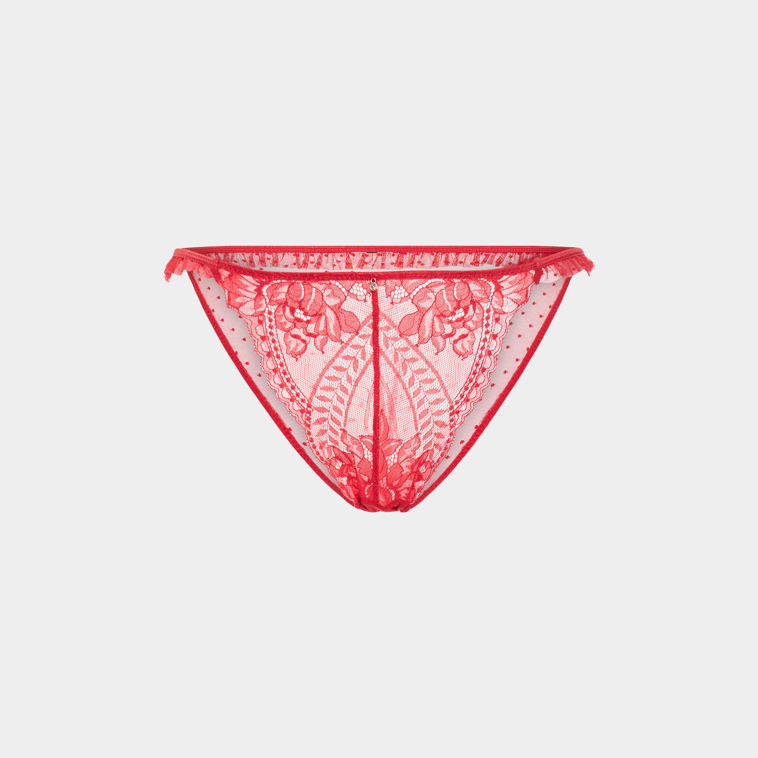 Culotte en dentelle rouge femme