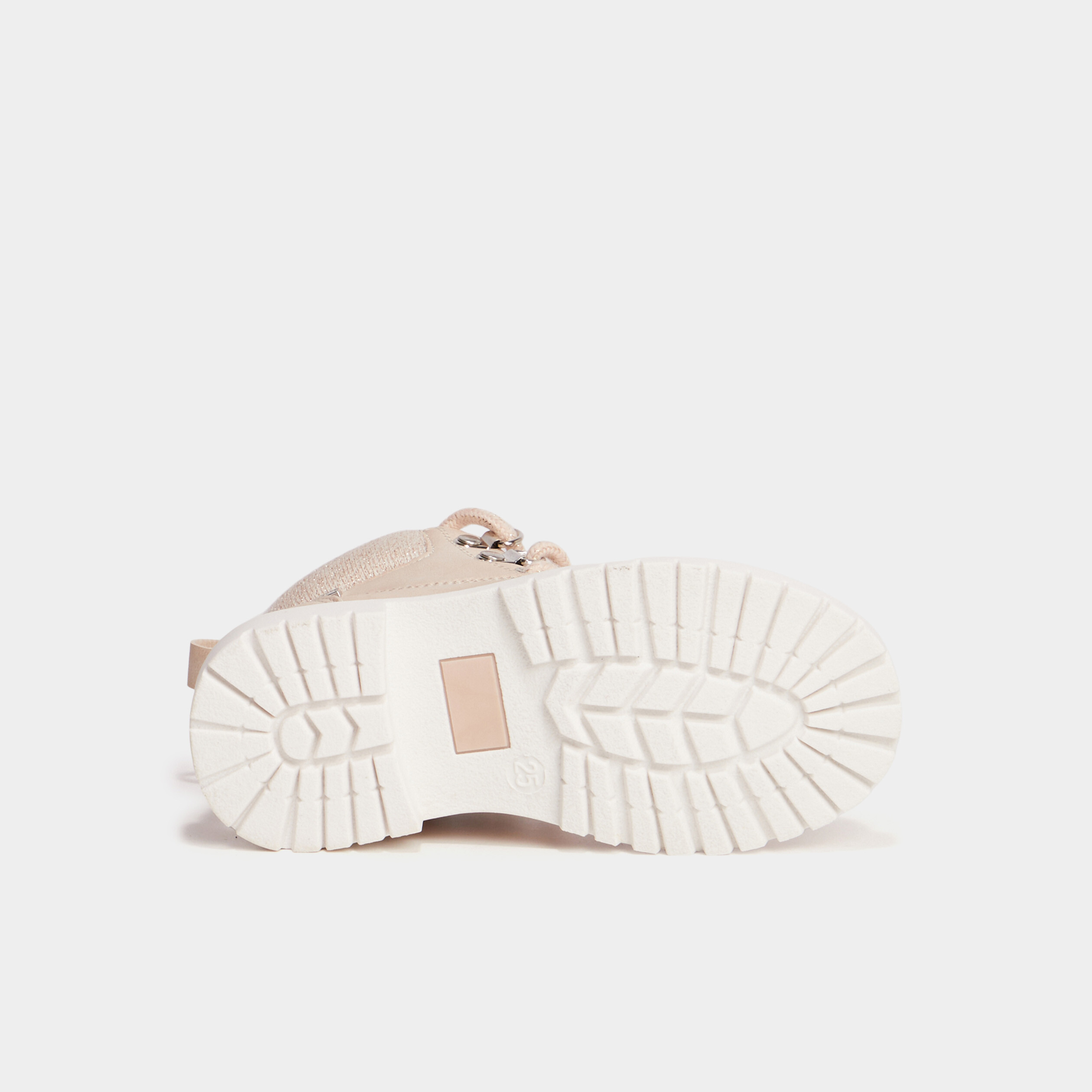 boots zippees a lacets trappeur rose clair fille Boots zippées à lacets Trappeur rose clair fille