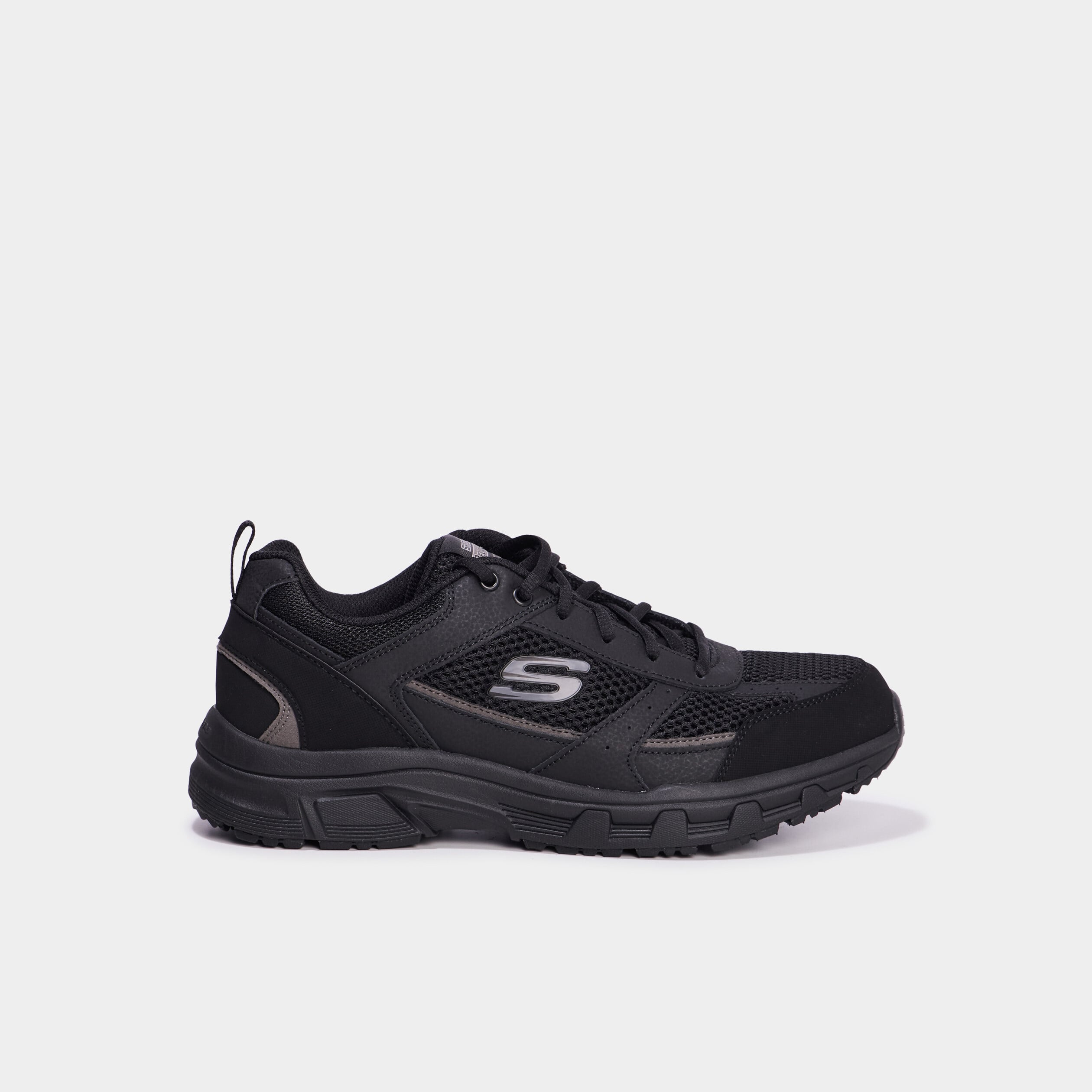 Baskets running m&eacute;moire forme Skechers noir homme