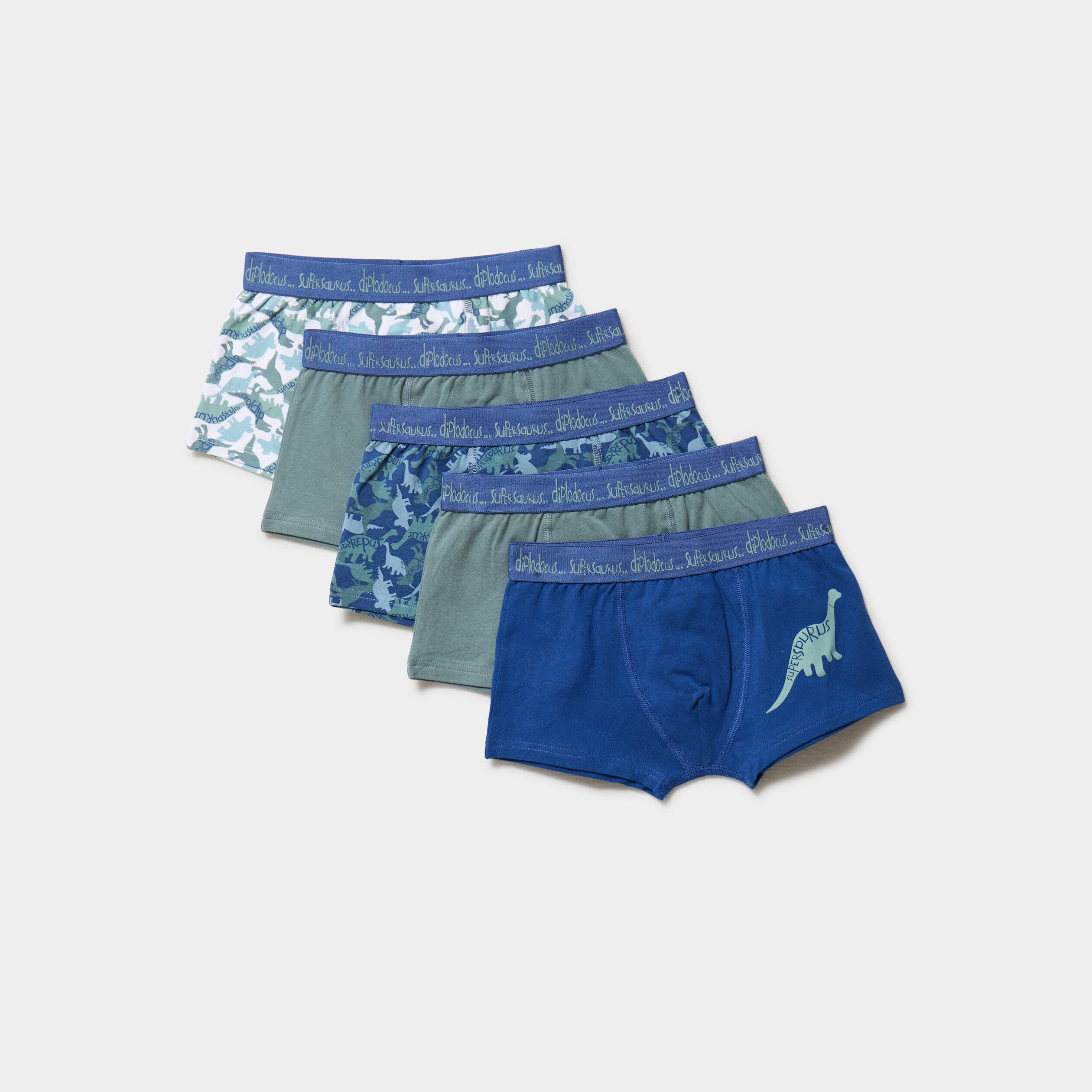 Lot de 5 boxers stretch Jungle garçon - vert, Garçon Lot de 5 boxers stretch Jungle garçon - vert, Garçon