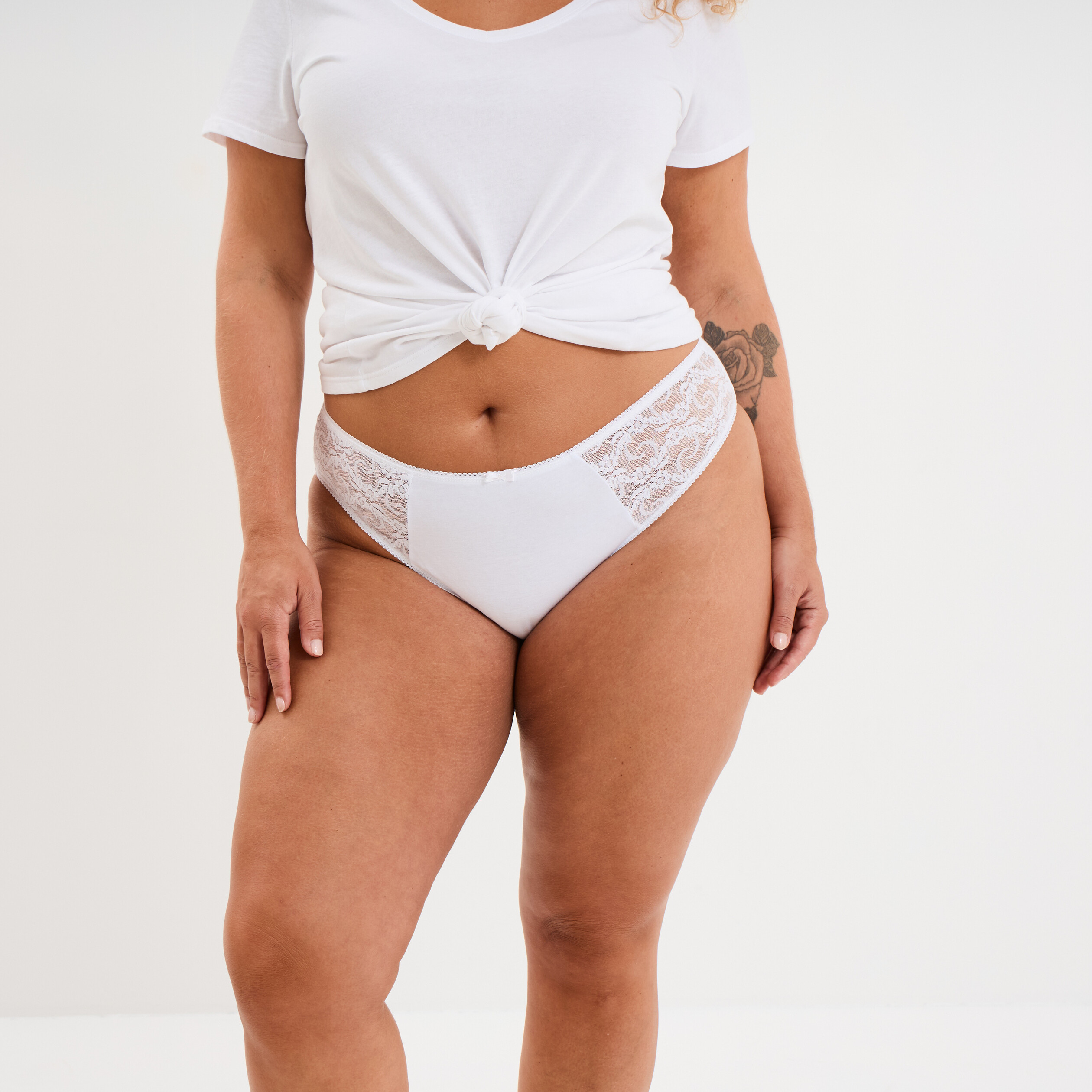 culotte empiecements dentelle blanc femmegt Culotte empiècements dentelle blanc femme grande taille