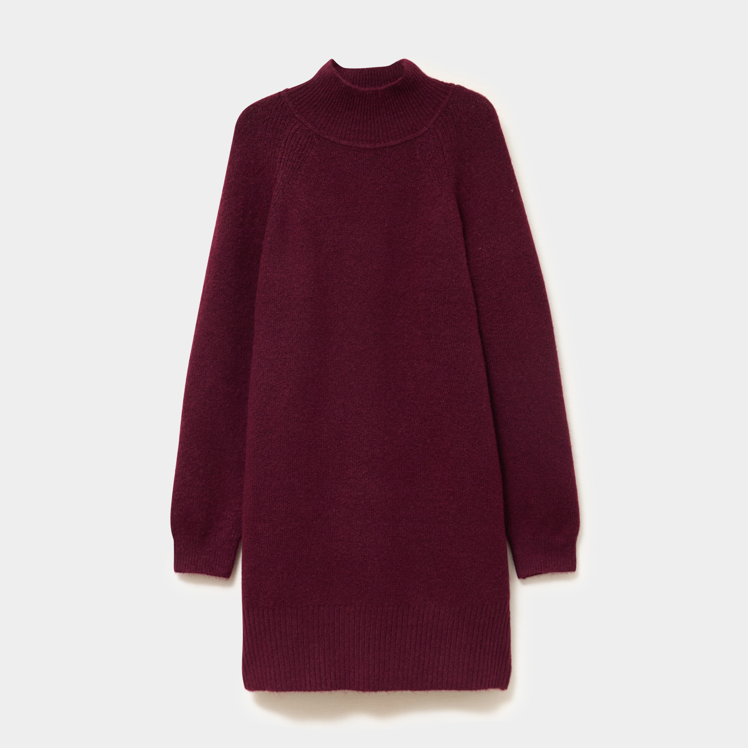 Robe Pull Zara Femme Bordeaux - Col Cowl Neck, Manches 3/4 - Taille M, Tricot - Occasion Très Bon état