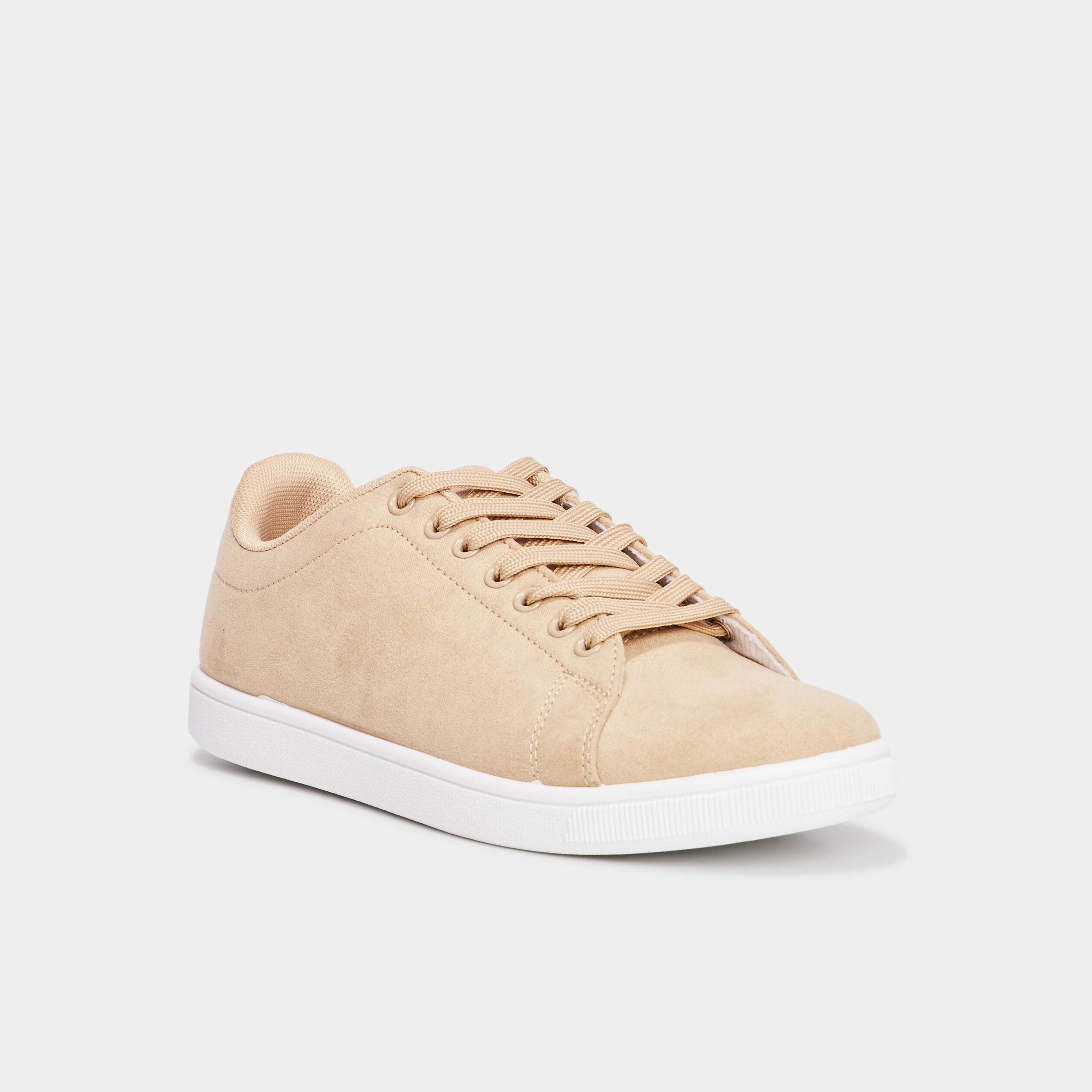 Tennis basses &agrave; lacets sable femme