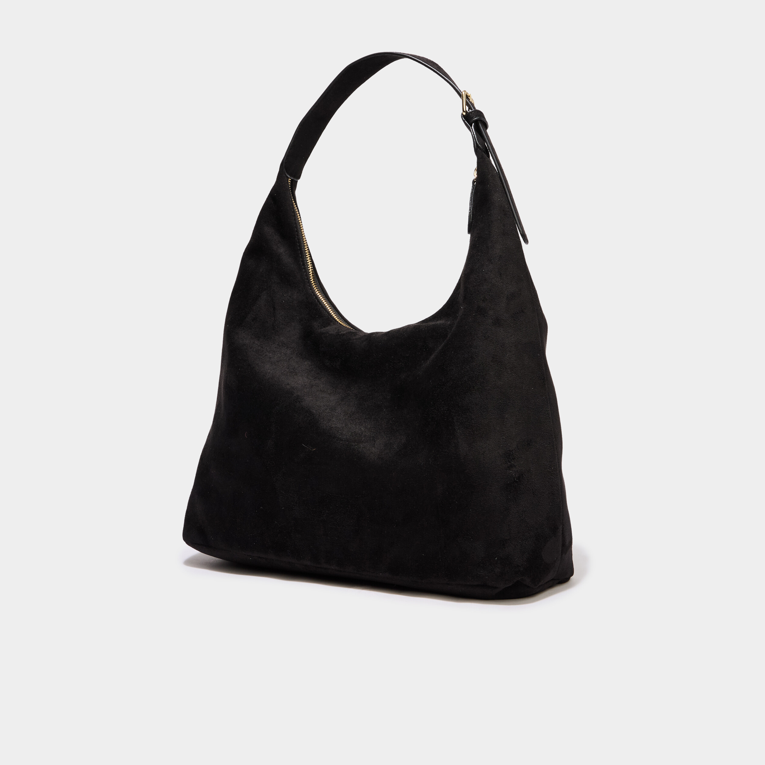 Sac port&eacute;-&eacute;paule effet su&eacute;dine noir femme