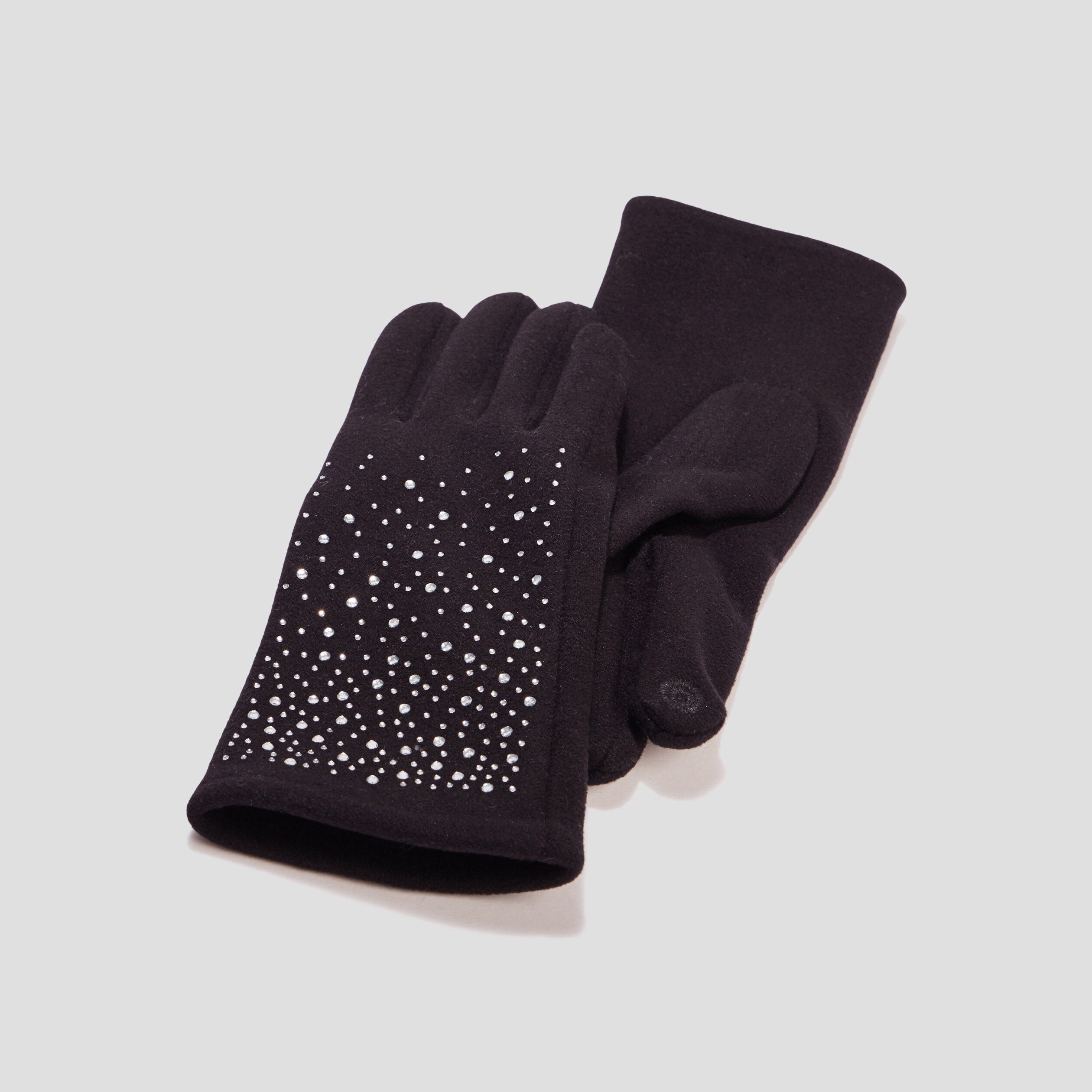 Gants à strass noir femme