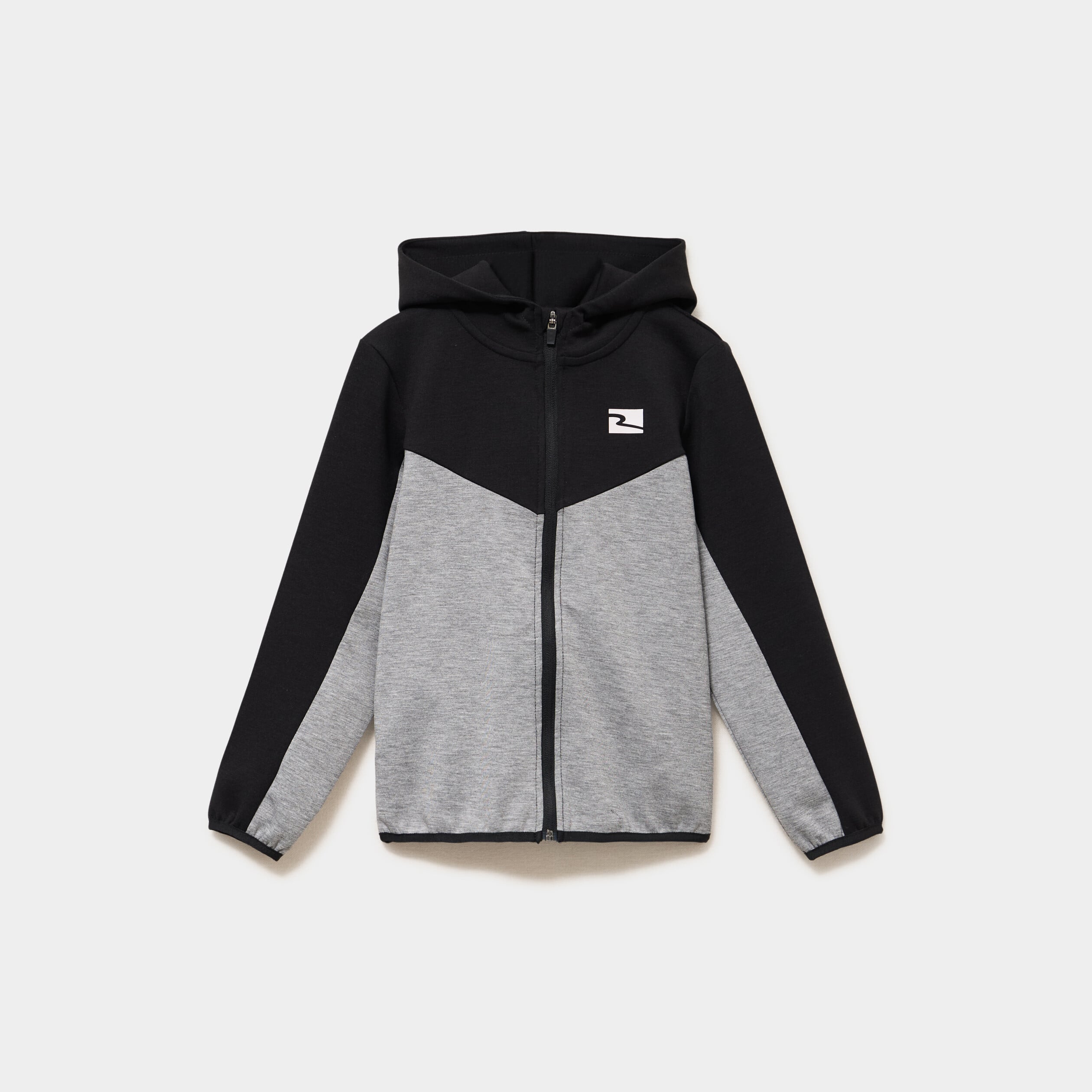 Sweat zipp&eacute; &agrave; capuche noir gar&ccedil;on