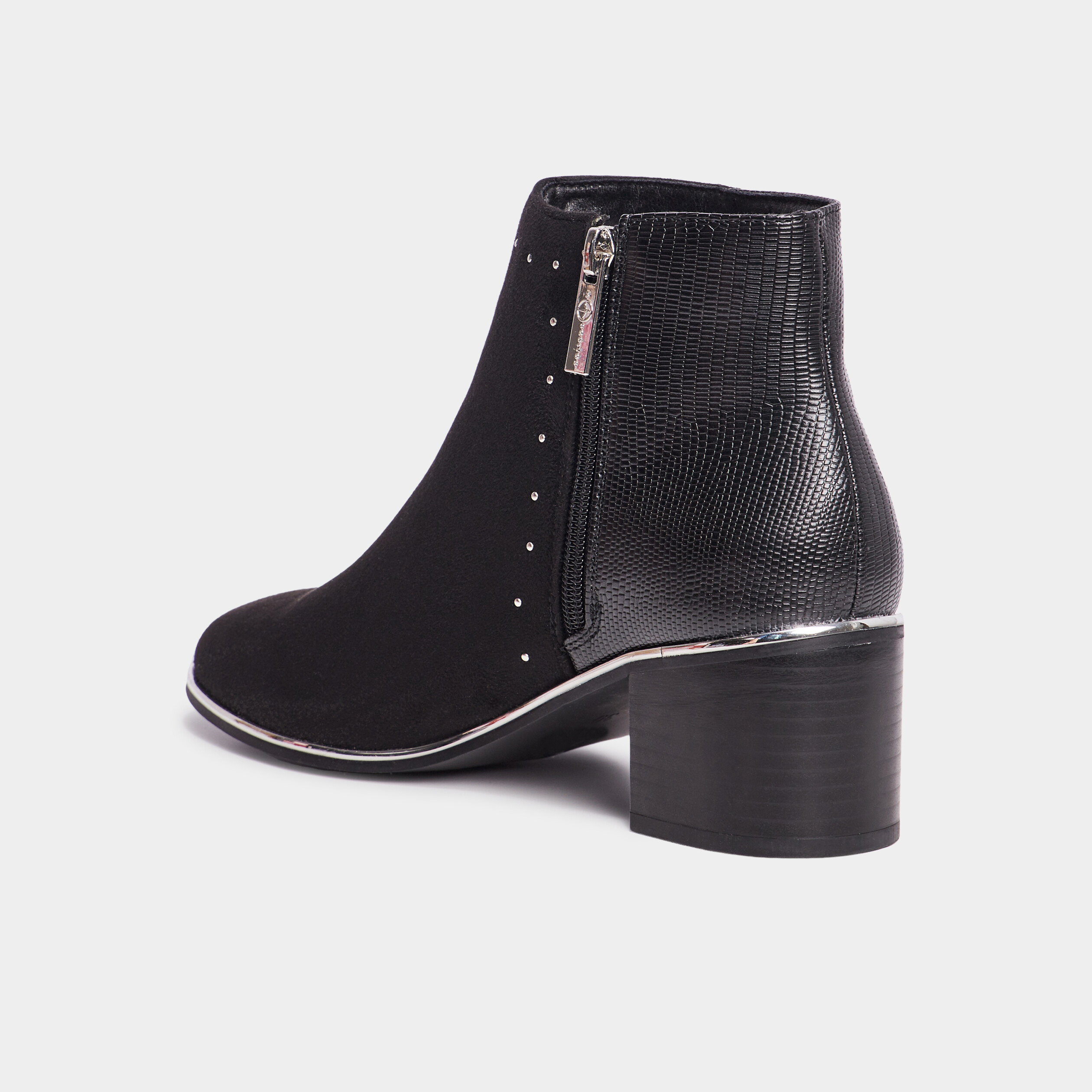 bottines a talons zippees mosquitos noir femme Bottines à talons zippées Mosquitos noir femme