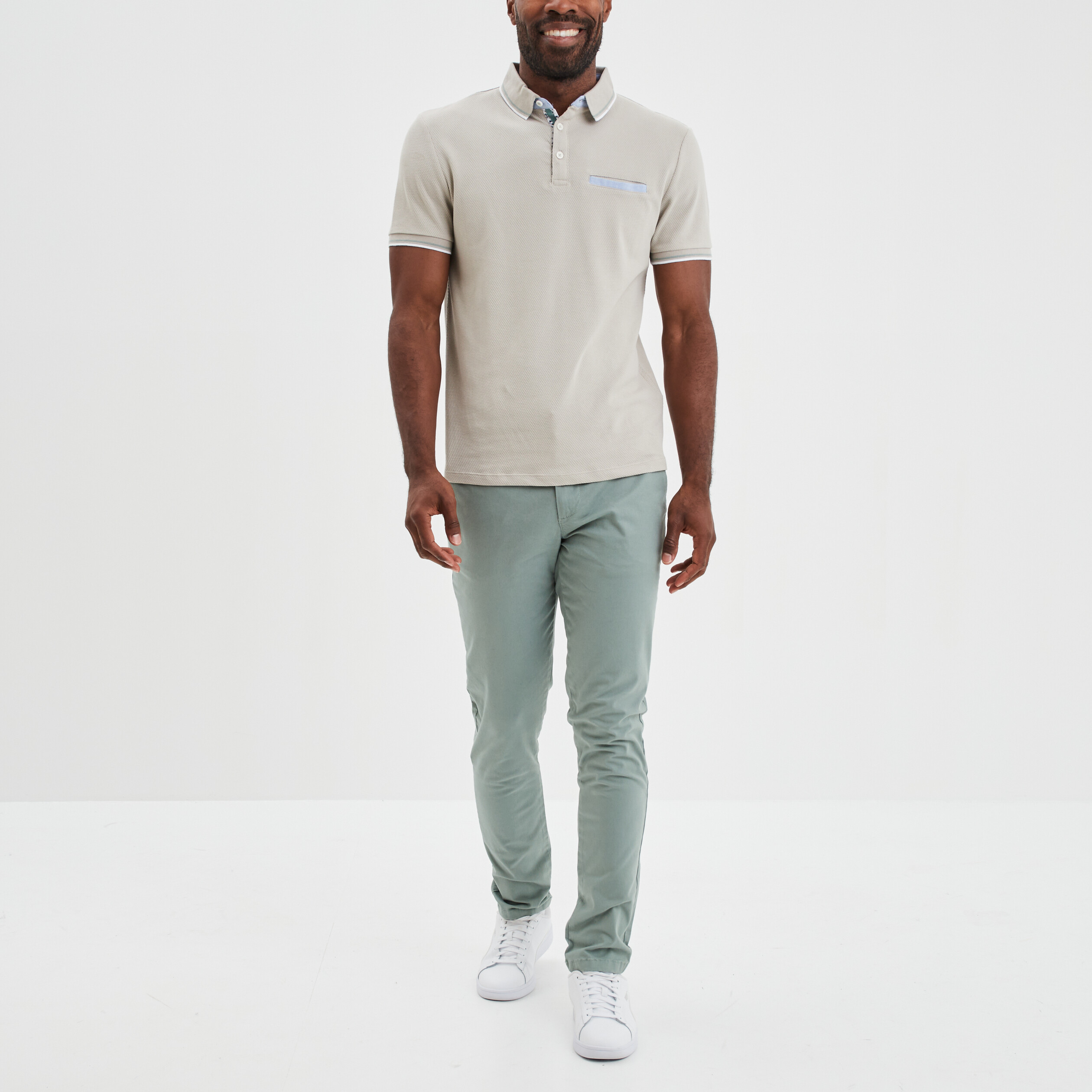 Pantalon vert top pastel