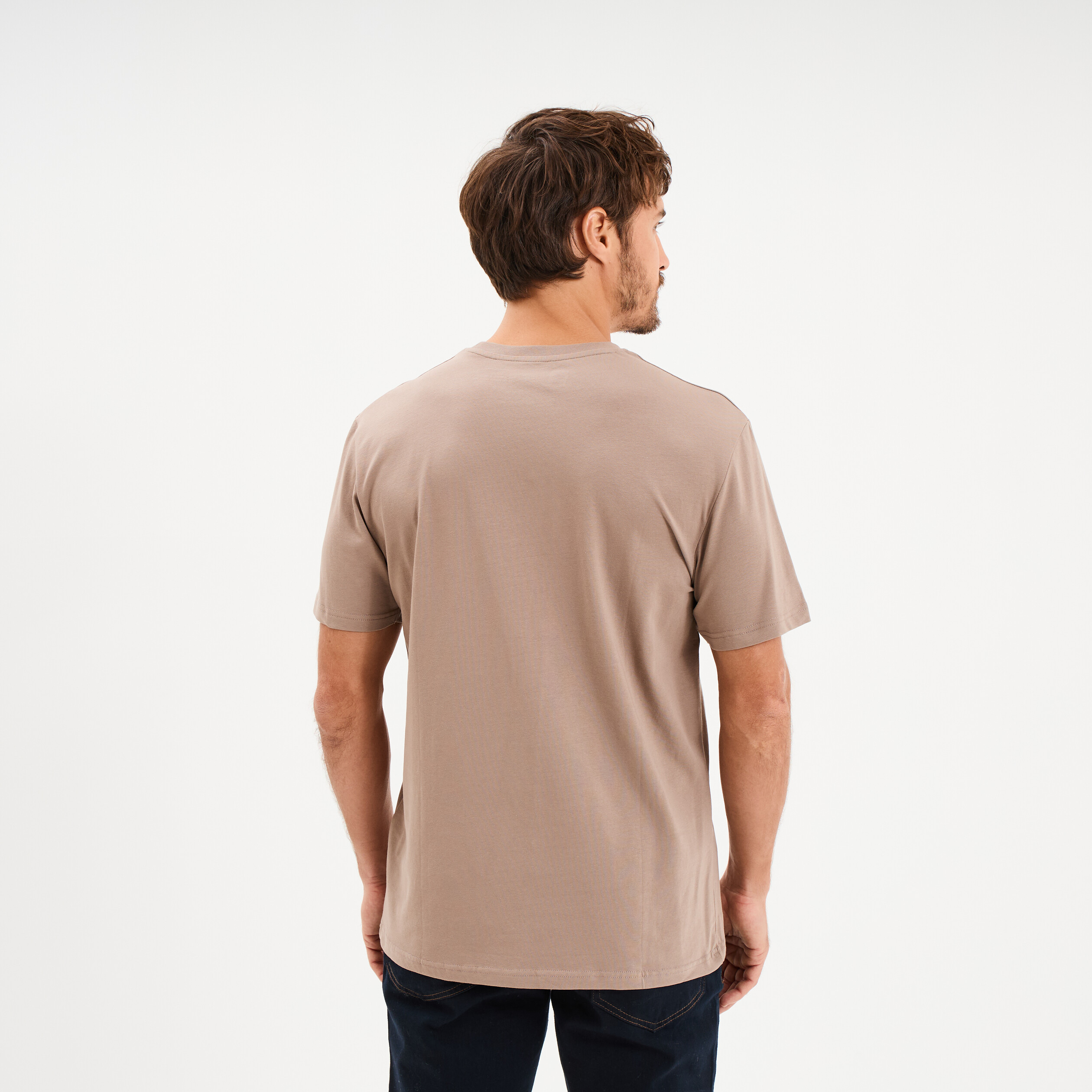 T-shirt slim stretch manches courtes gris homme