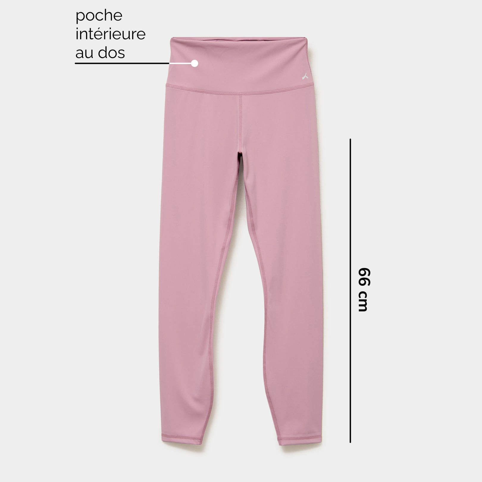 Legging de sport gainant taille haute mauve femme