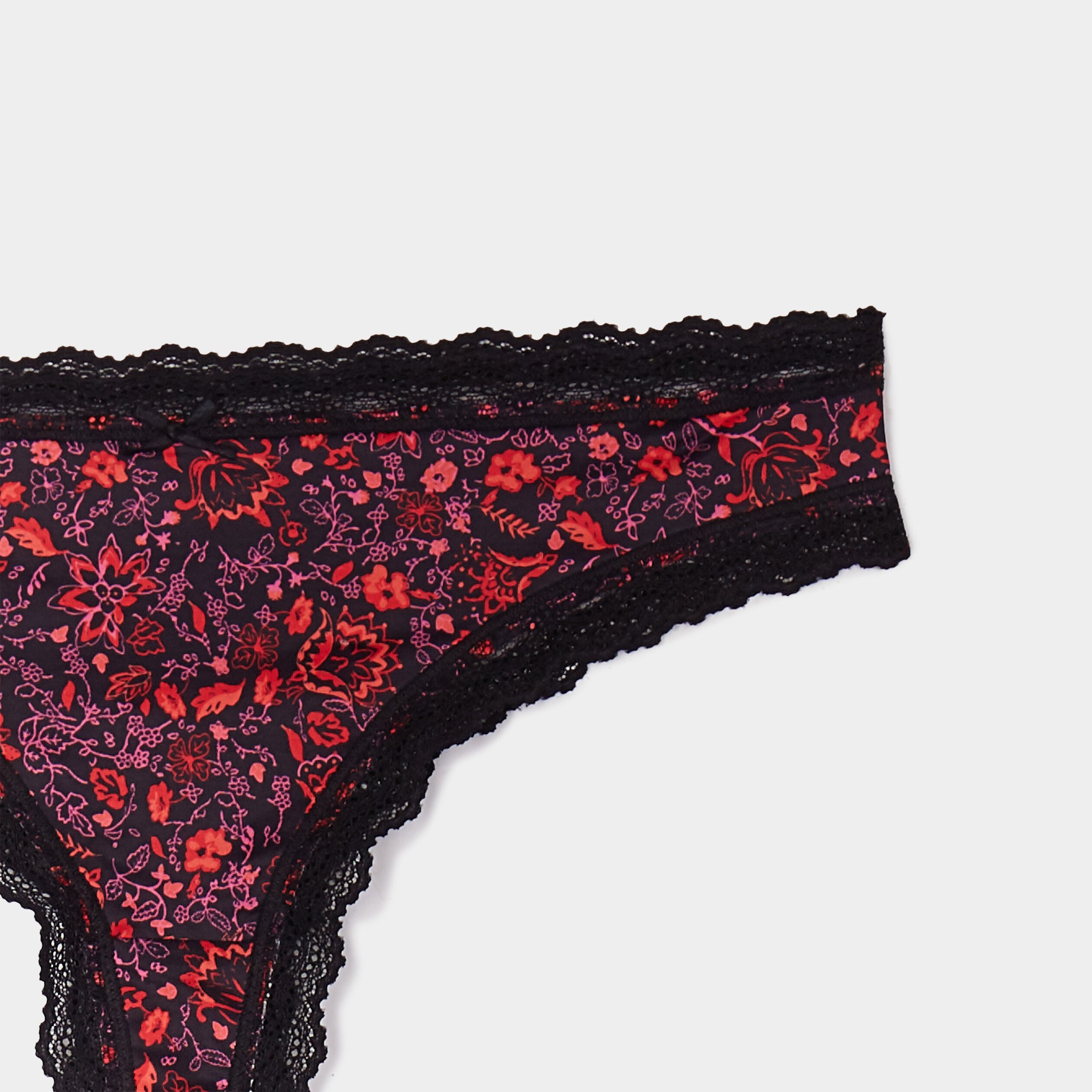 lot de 2 tangas bords dentelle noir femme Lot de 2 tangas bords dentelle noir femme