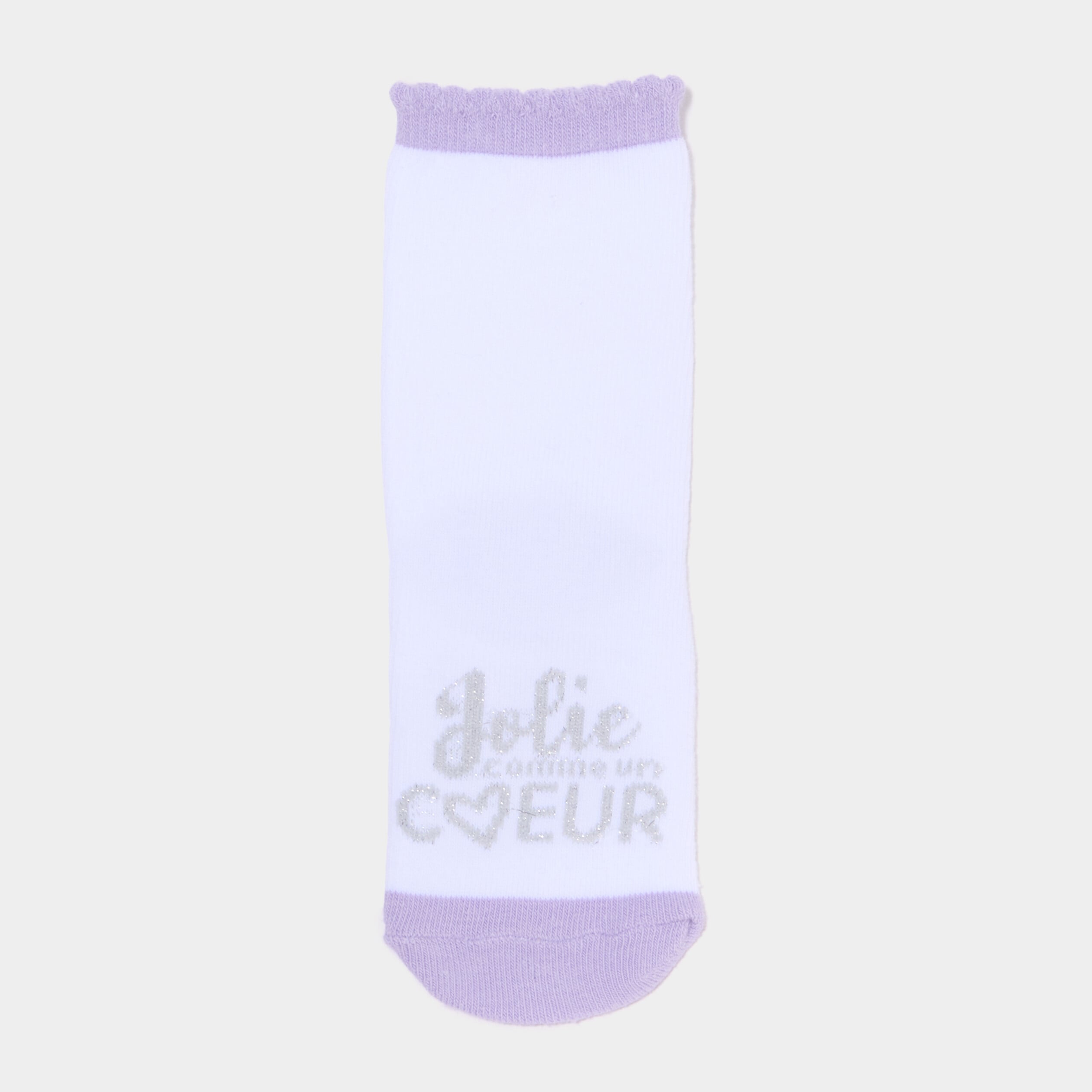 Lot 5 paires chaussettes blanc b&eacute;b&eacute; fille