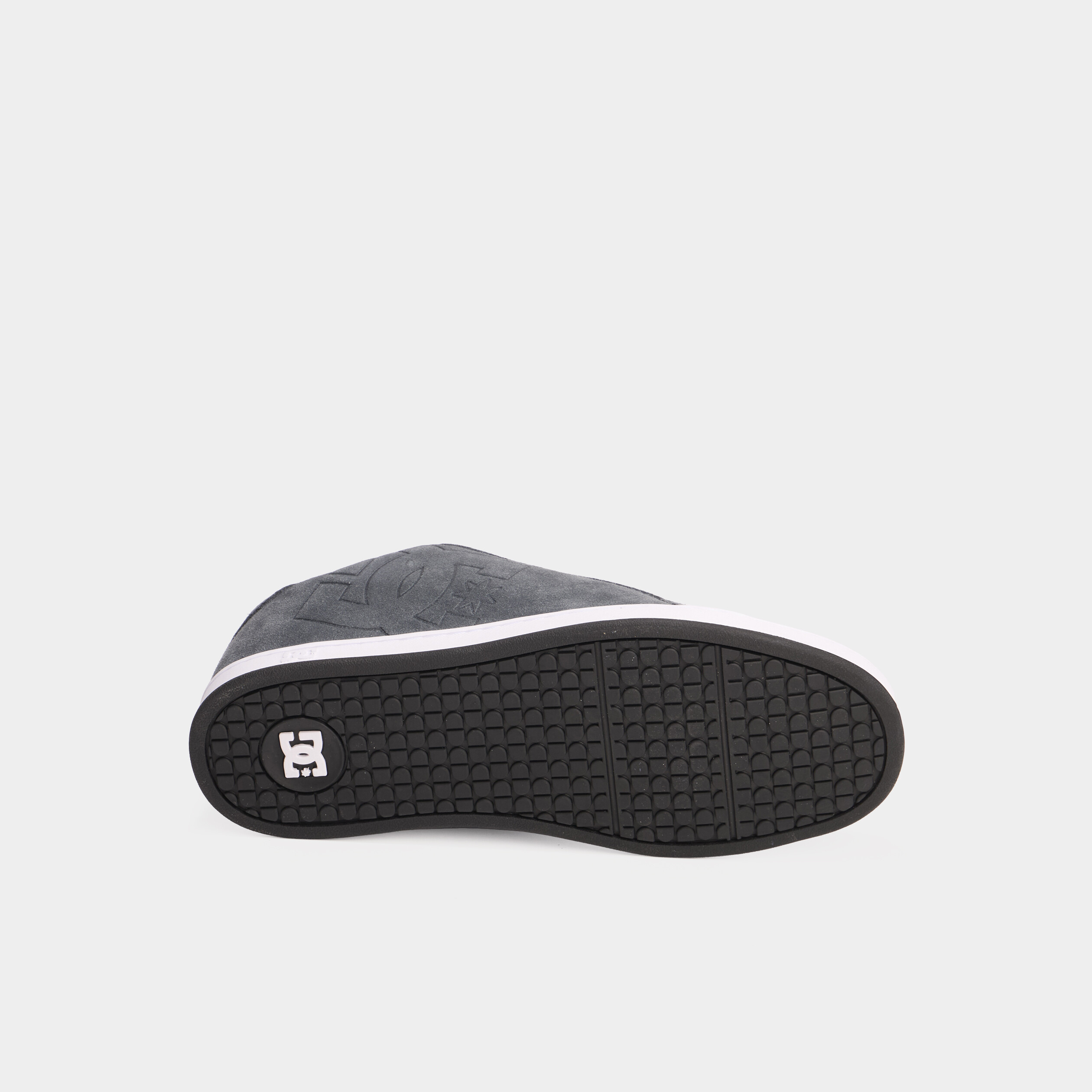 Tennis basses en cuir &agrave; lacets gris homme