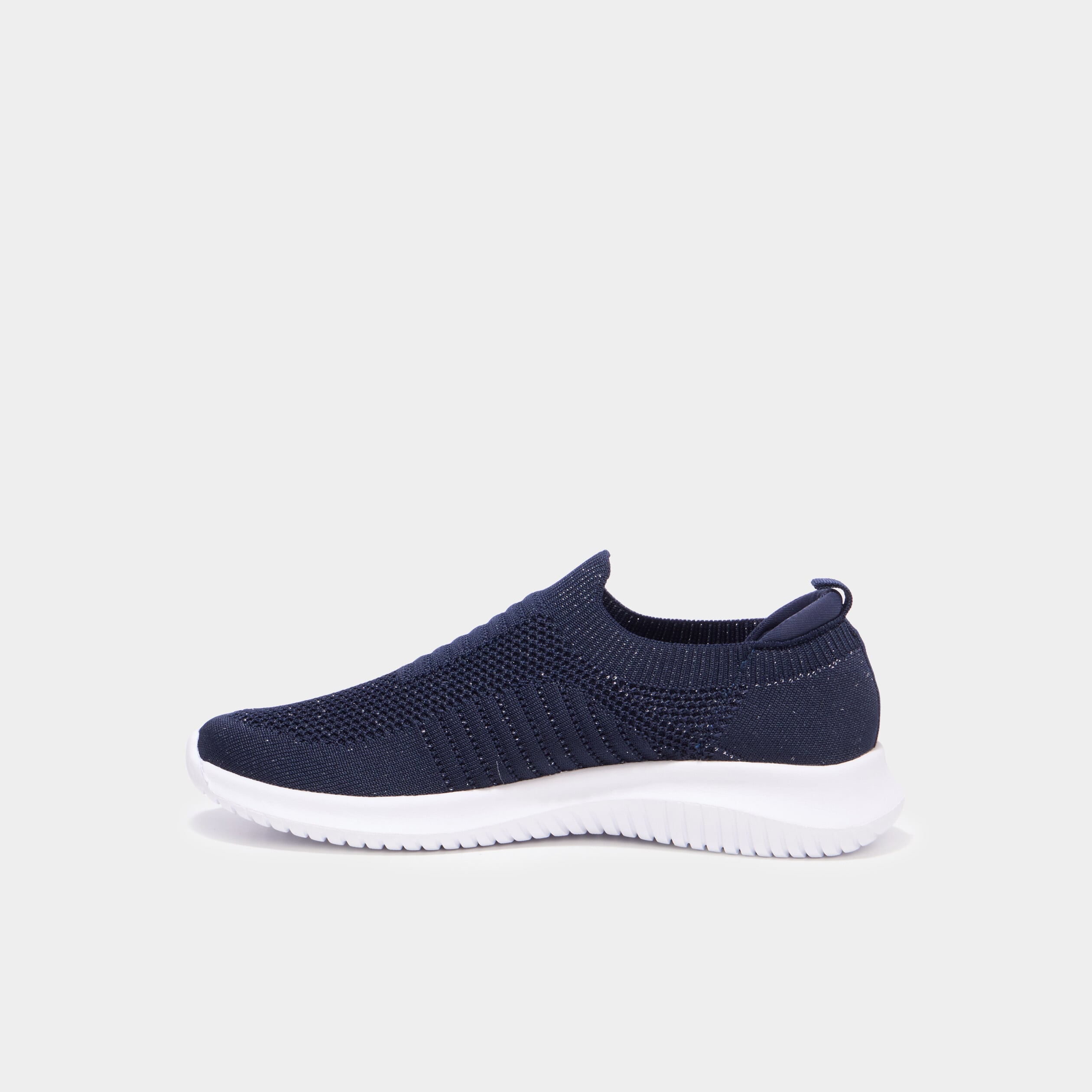 Baskets running &eacute;lastiqu&eacute;es slip-on bleu marine femme