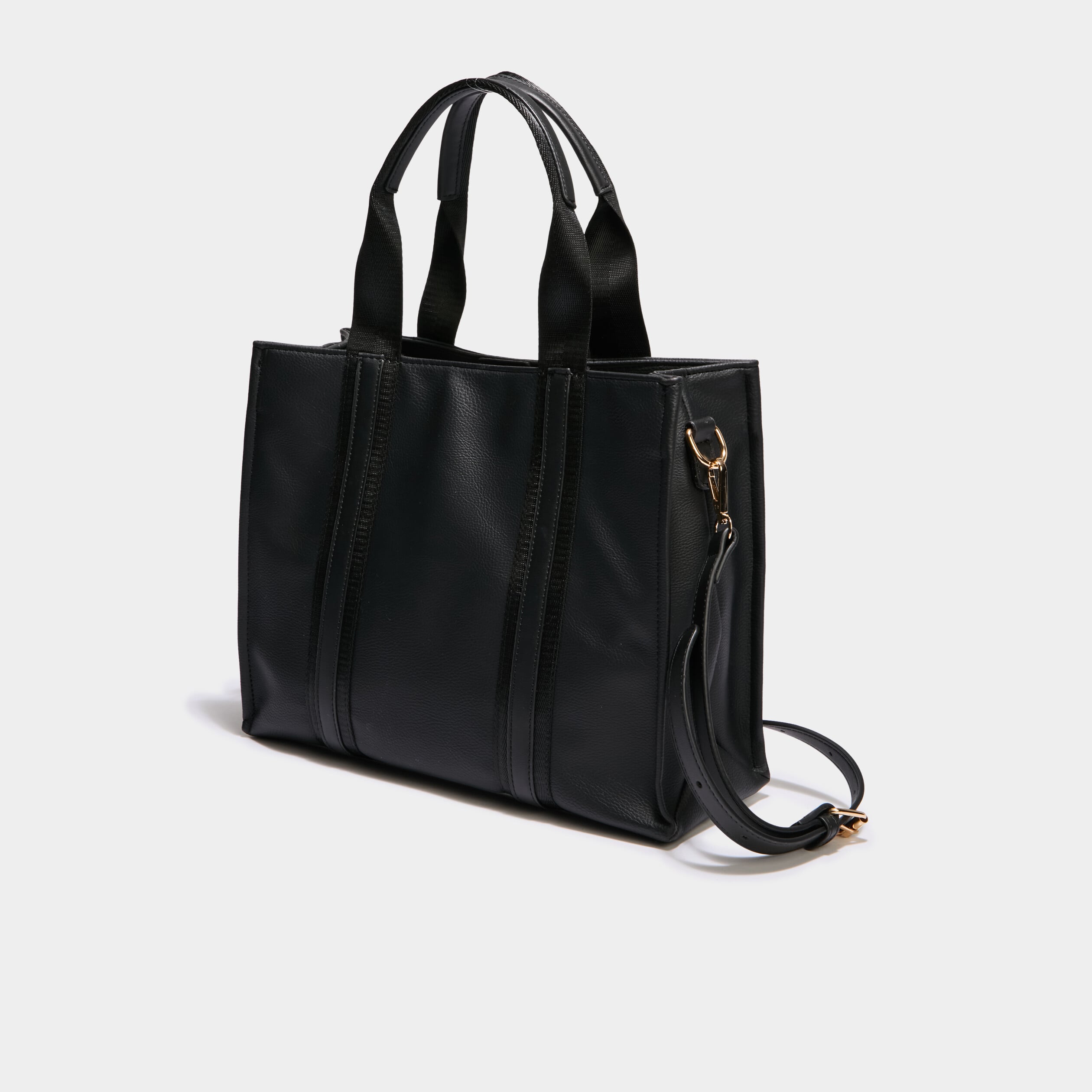 Sac &agrave; main avec bandouli&egrave;re noir femme