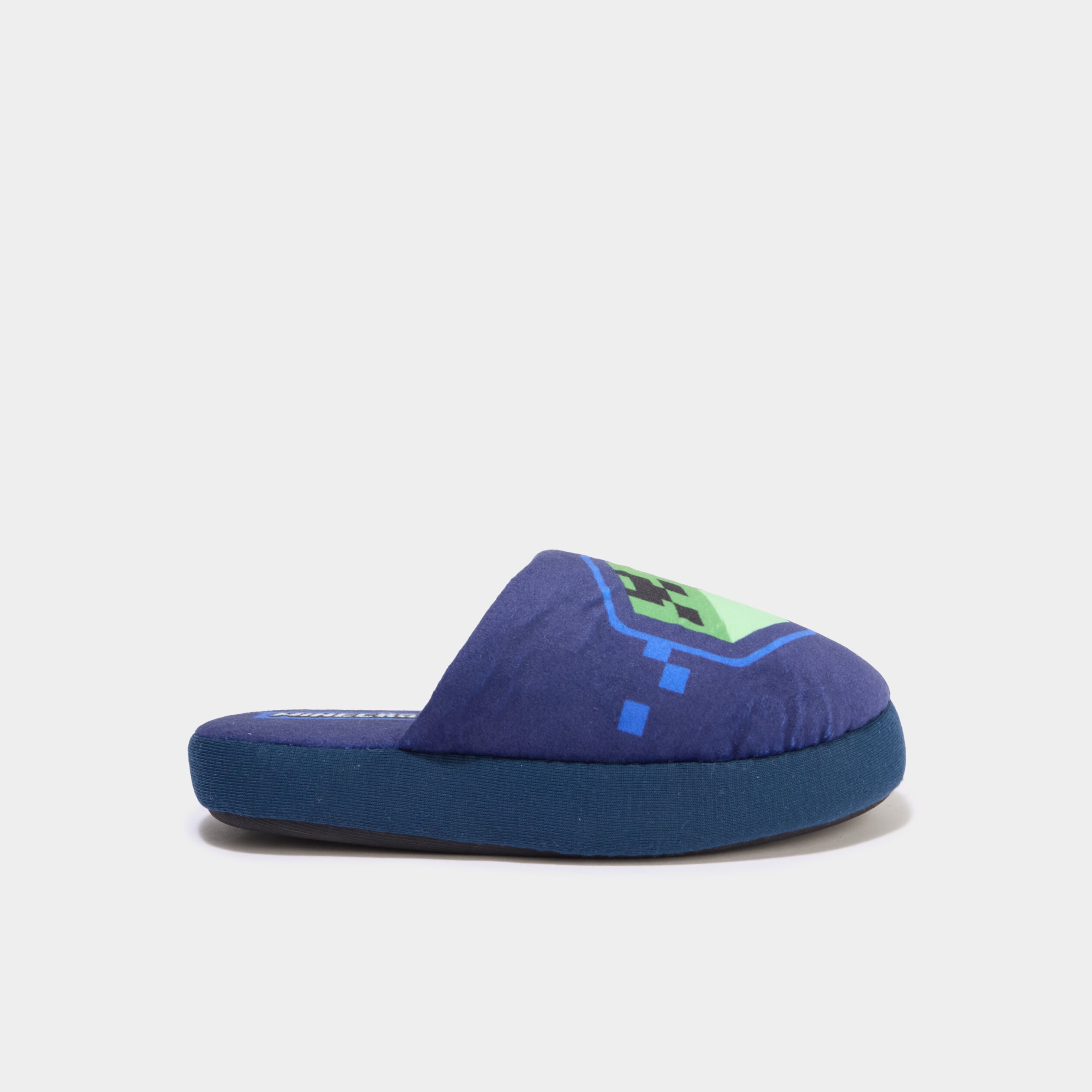 Chaussons mules Minecraft bleu gar&ccedil;on