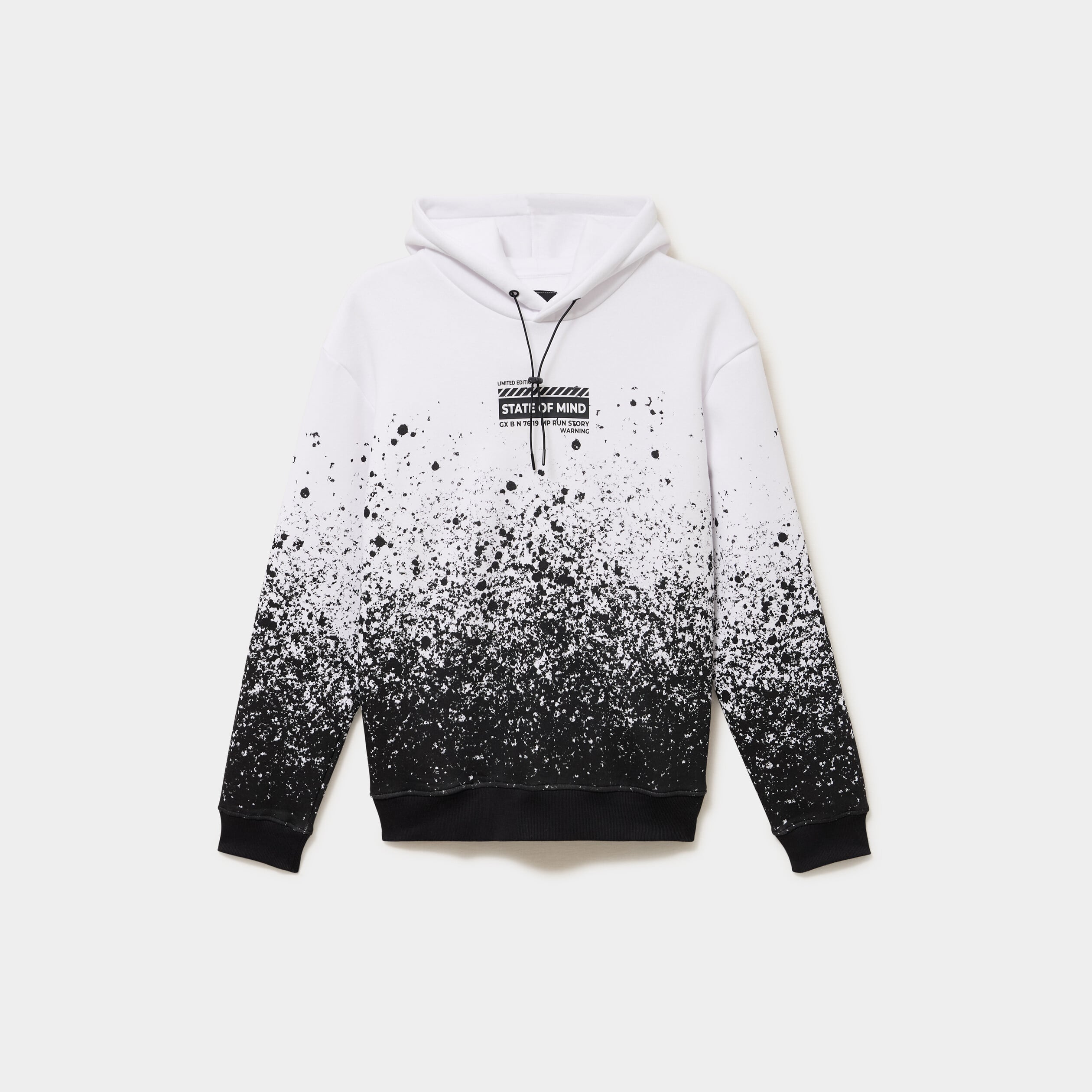 Sweat hoodie &agrave; capuche blanc homme