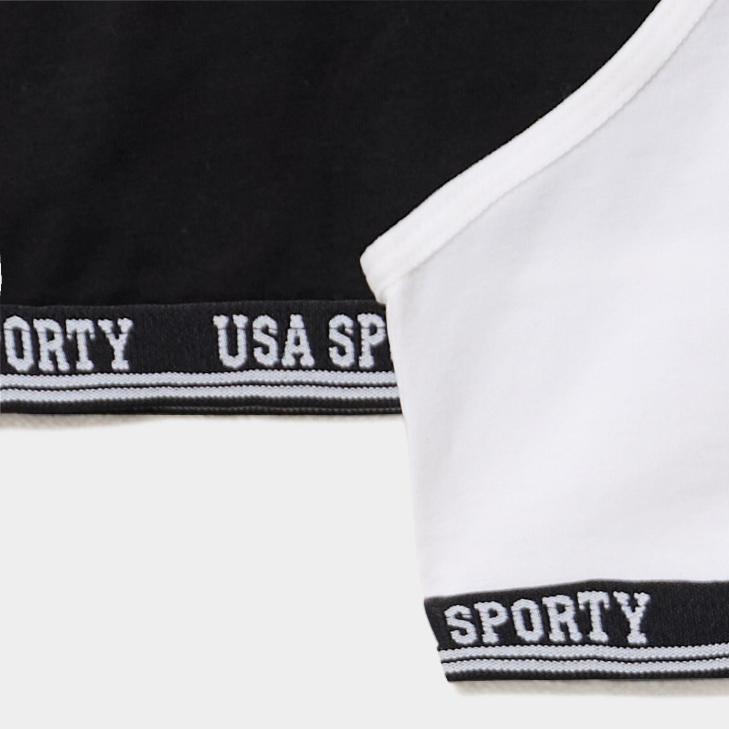 lot 2 brassieres triangles coton noir fille Lot 2 brassières triangles coton noir fille