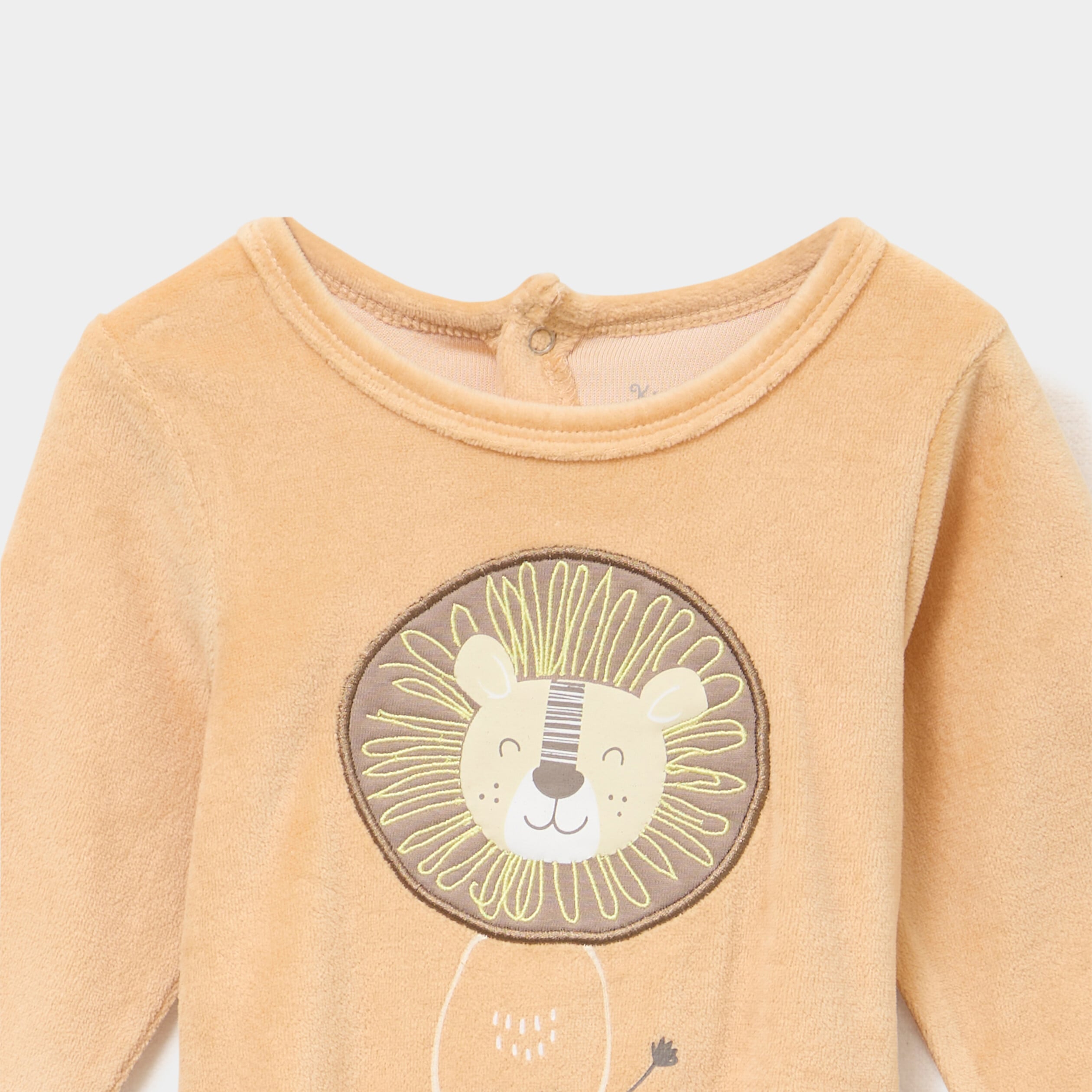 Dors-bien manches longues boutonn&eacute; camel b&eacute;b&eacute;