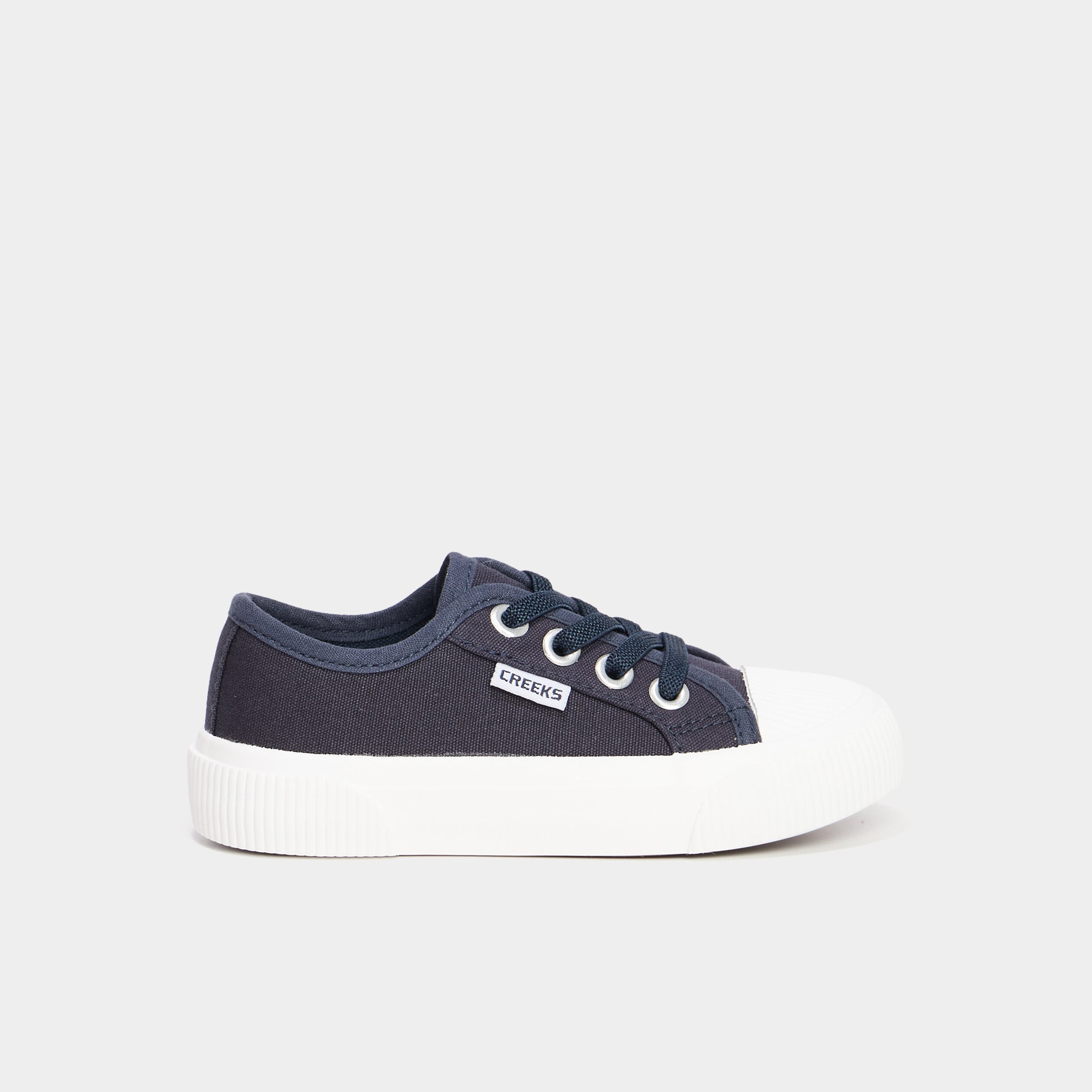 Tennis basses en toile bleu marine gar&ccedil;on