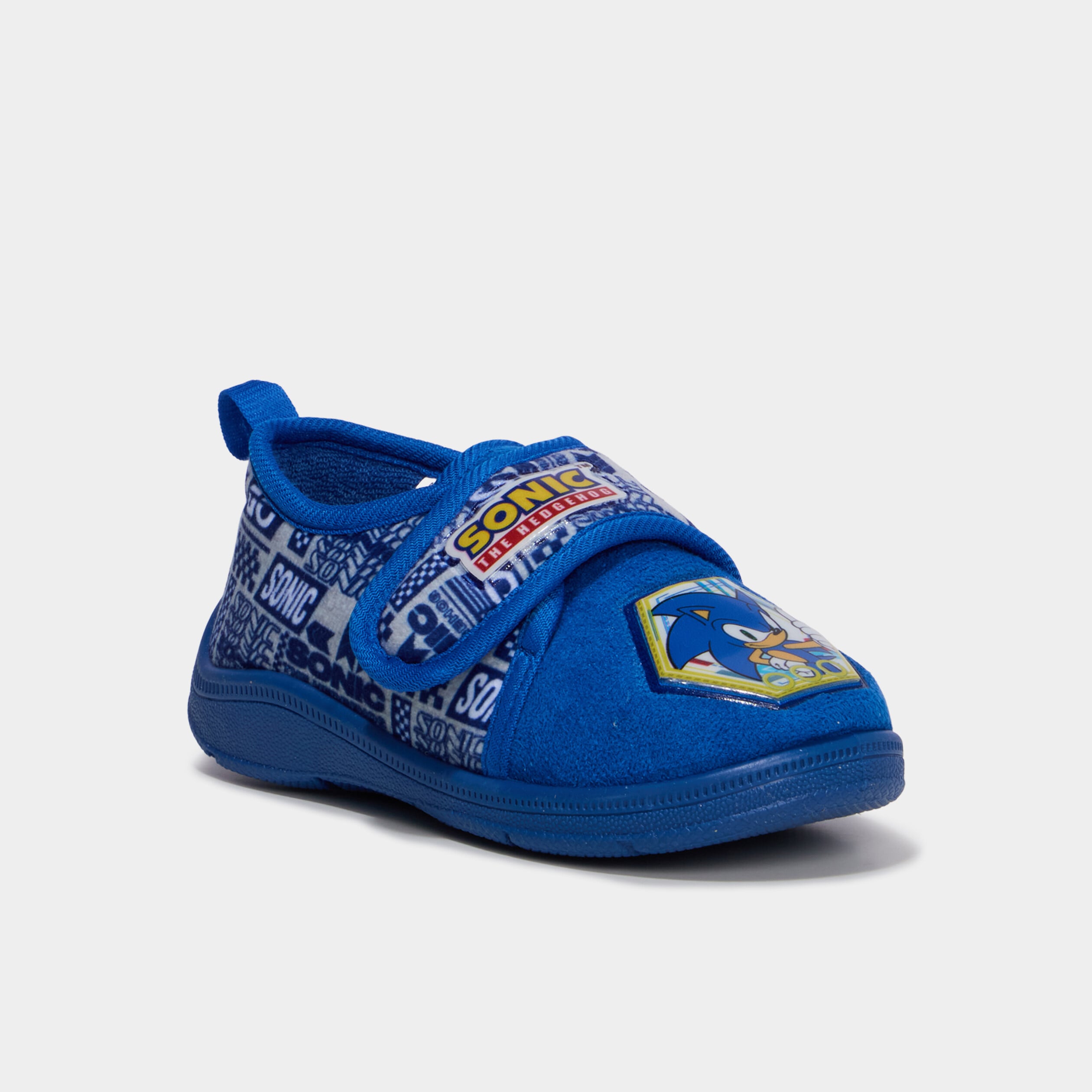 Chaussons &agrave; scratchs Sonic bleu gar&ccedil;on