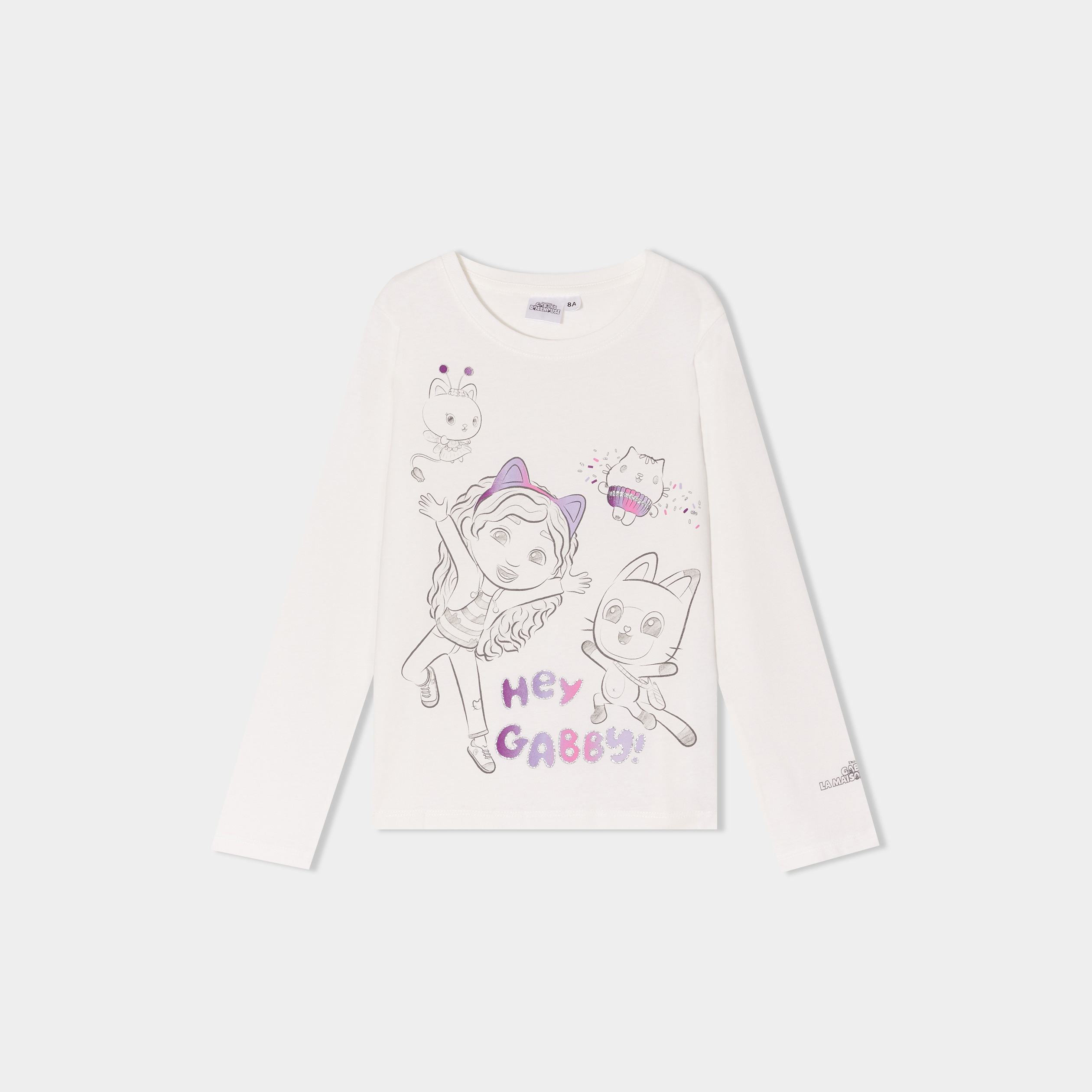 t shirt gabby et la maison magique coton ivoire fille T-shirt Gabby et la Maison magique coton ivoire fille