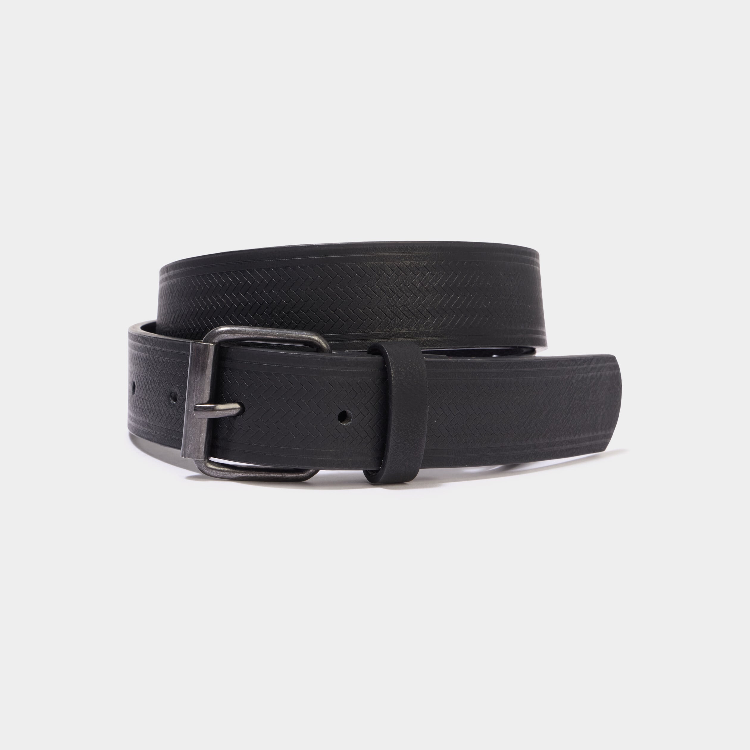 Ceinture emboss&eacute;e noir gar&ccedil;on