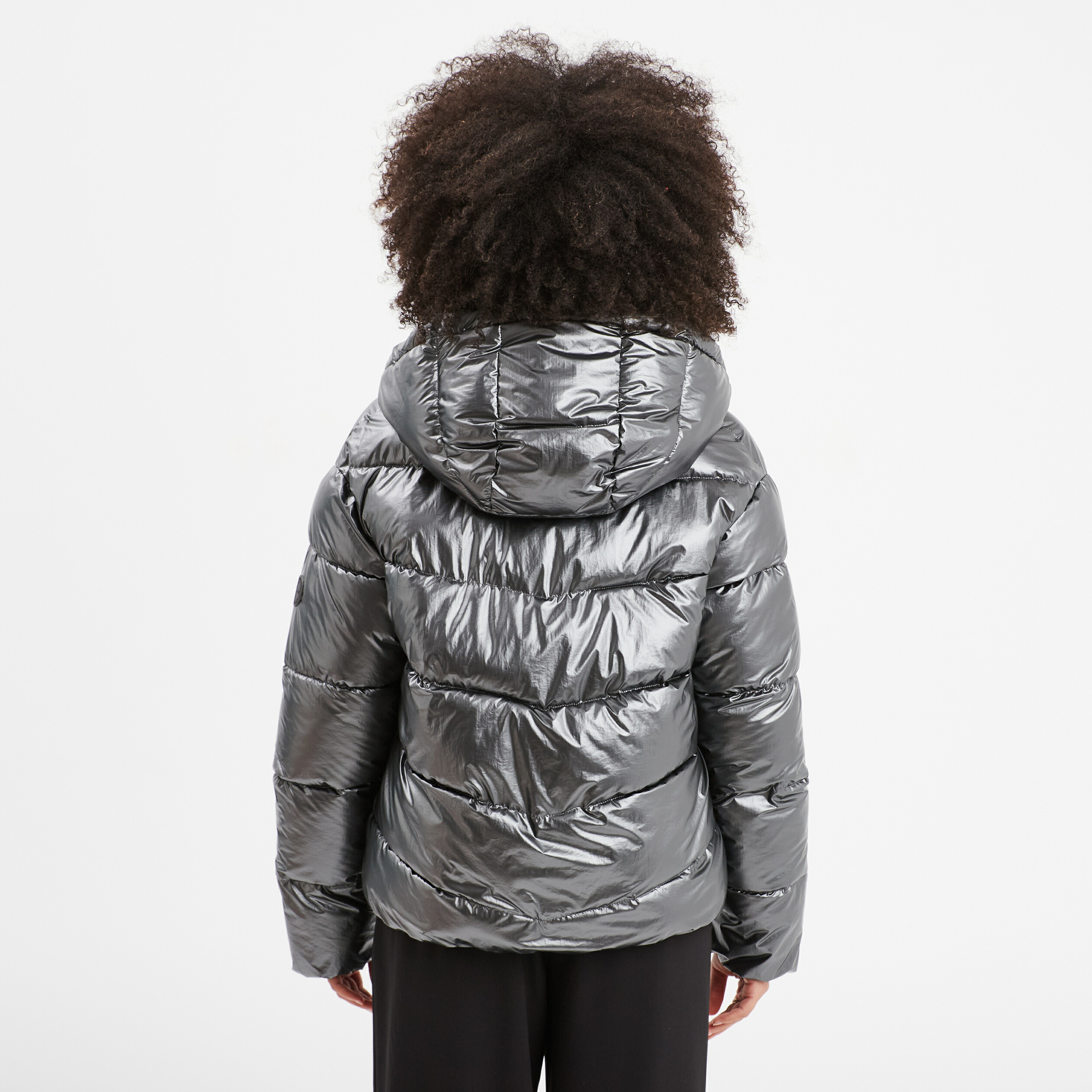 Doudoune femme gris argent shop