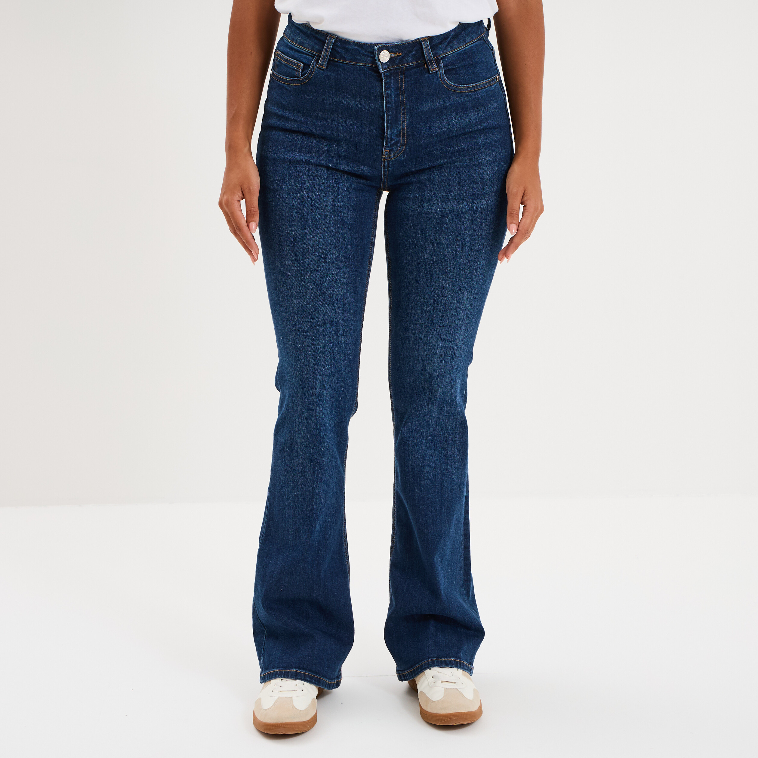 Jeans flare 5 poches denim stone femme