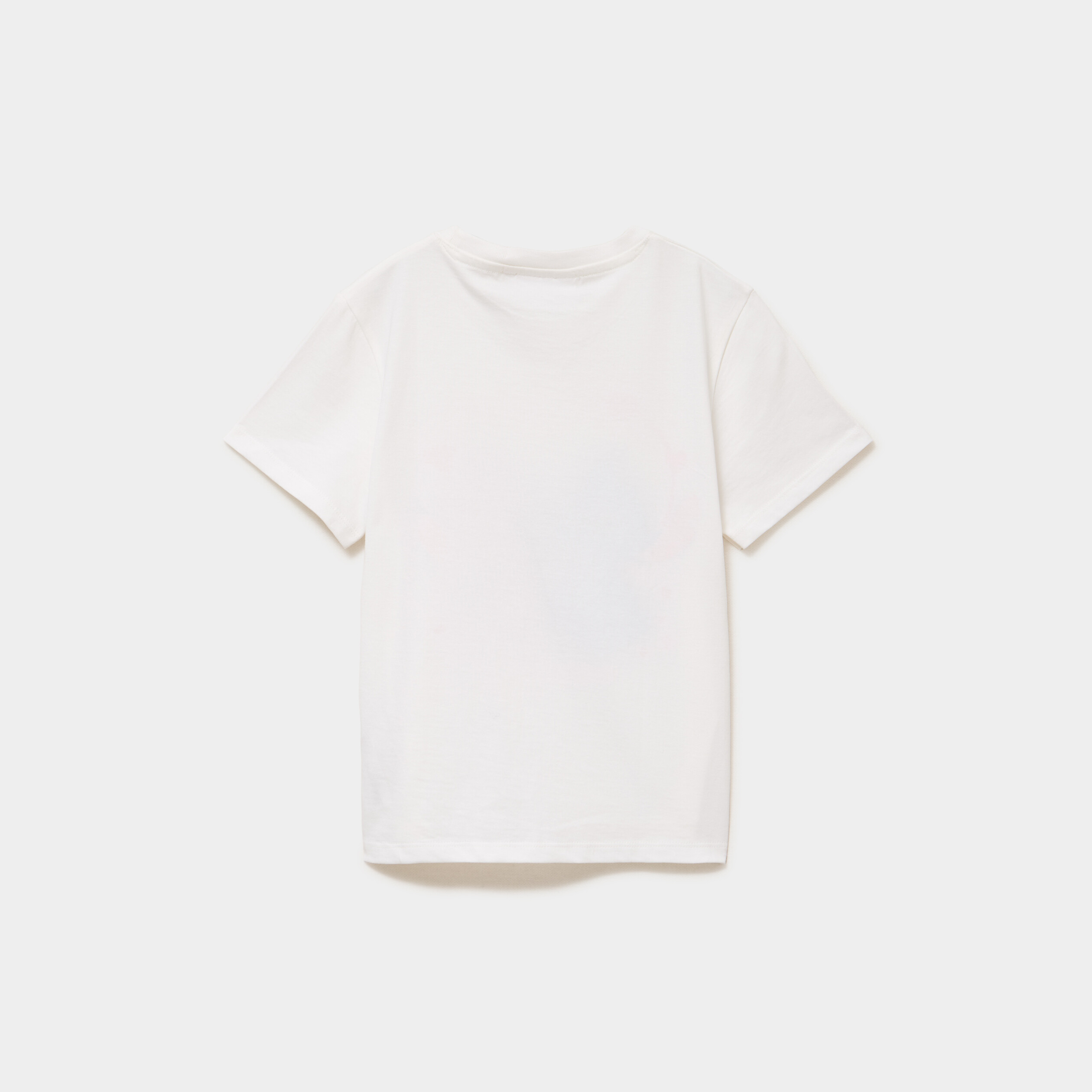 T-shirt manches courtes coton Stitch blanc fille
