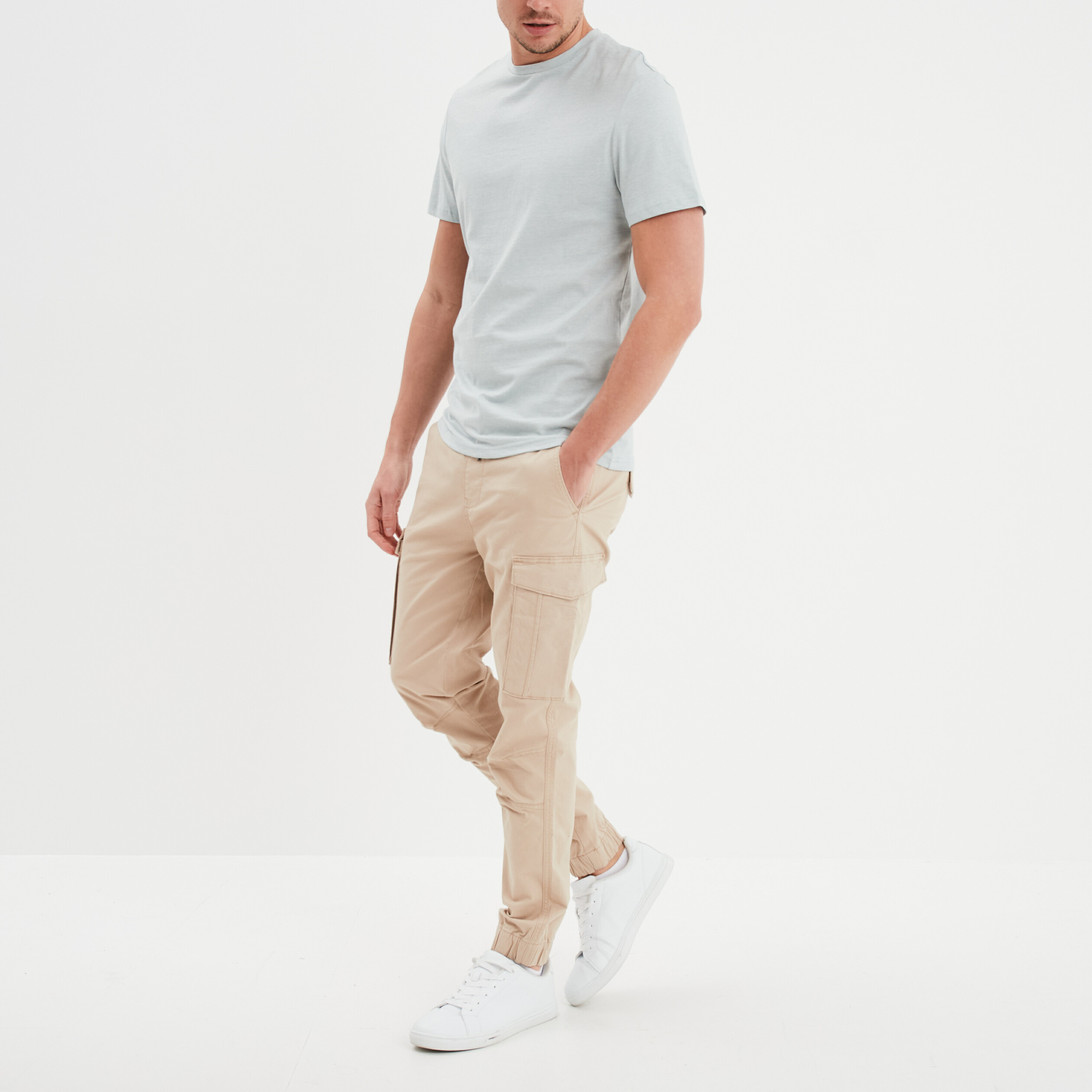 T-shirt col rond manches courtes Creeks gris homme