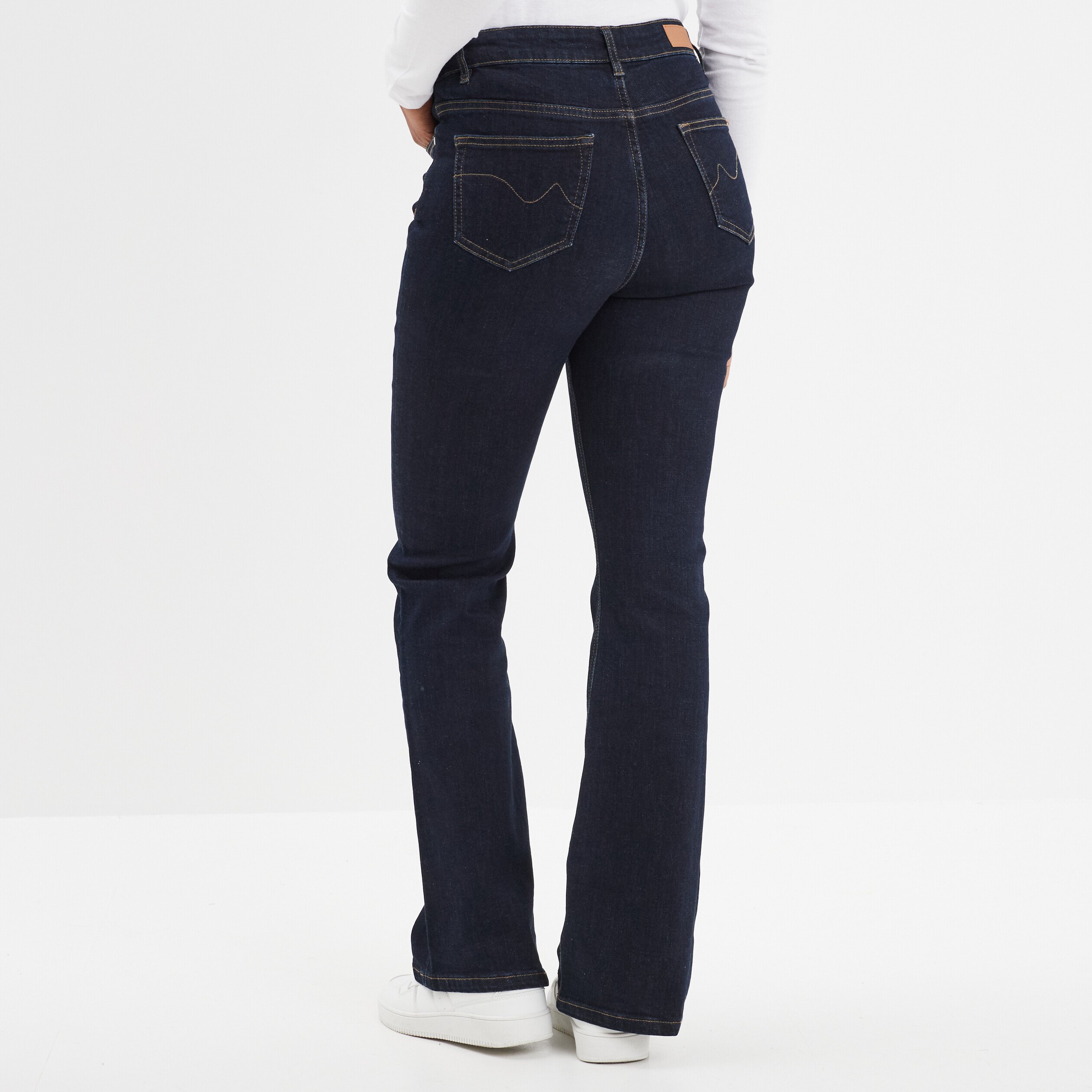 jeans flare 5 poches creeks denim brut femme Jeans flare 5 poches Creeks denim brut femme