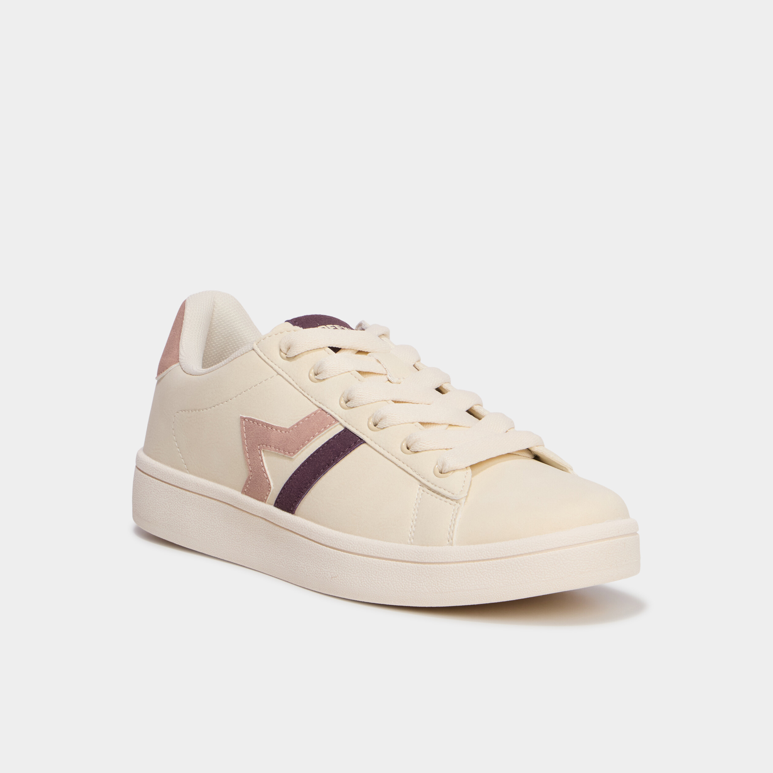 Baskets &agrave; lacets su&eacute;dine violet femme