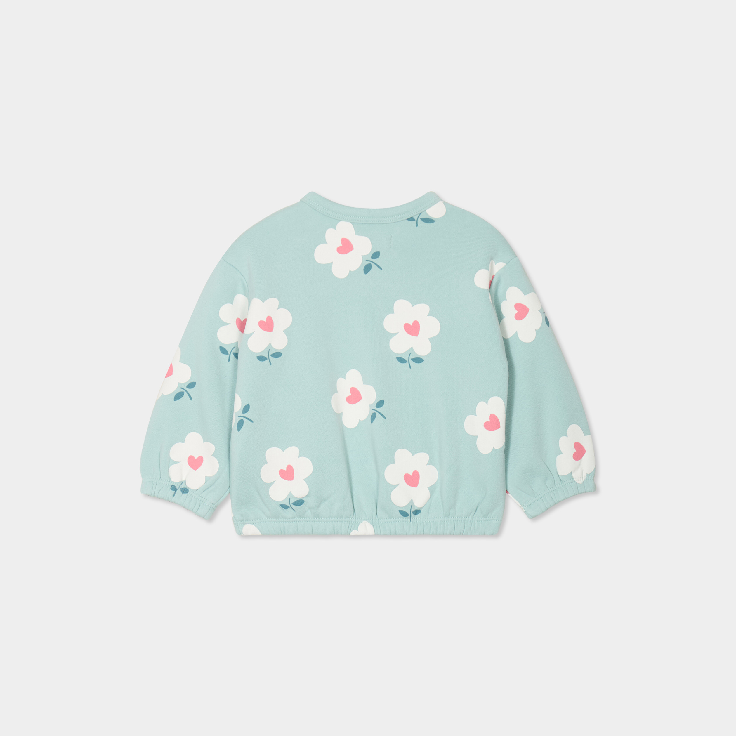 Sweat Oversize Manches Longues Col Rond Vert Pastel Bébé Fille | La Halle